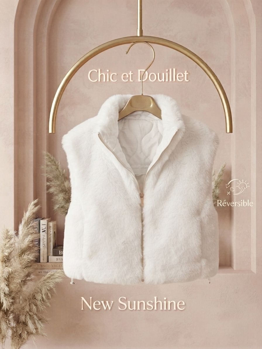 Gilet réversible en fausse fourrure (x4)