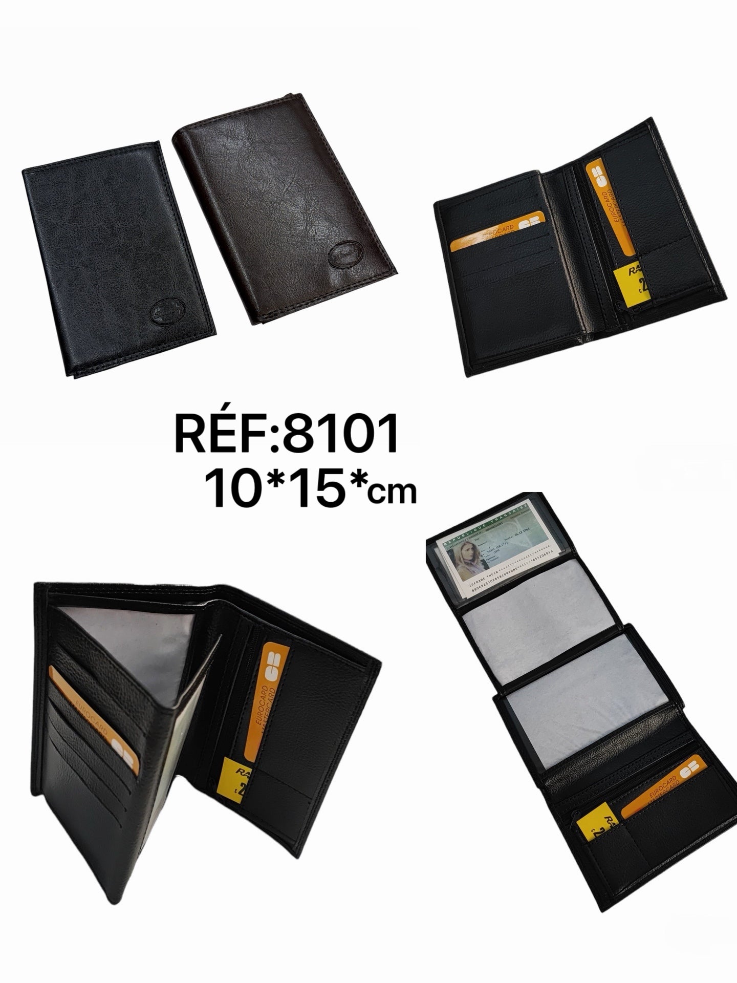 Portefeuille simili-cuir (x12) #8101