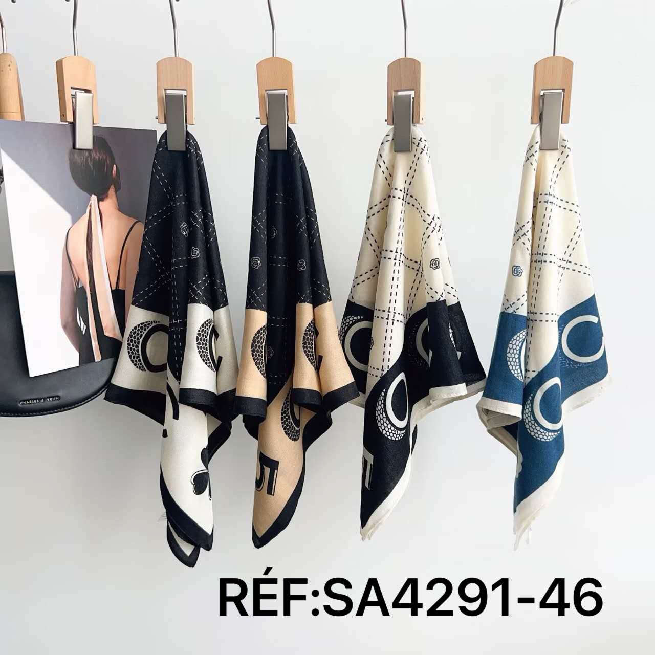 Carré foulard femme style classique(x12)#46