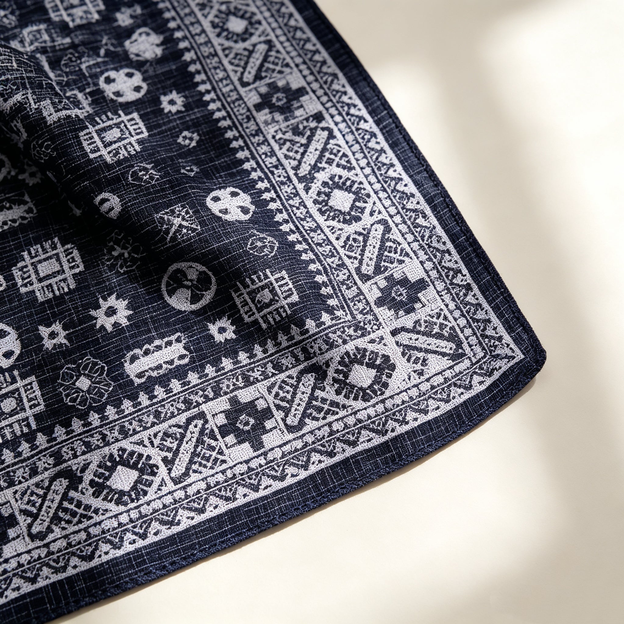 Foulard carré ethnique à motifs géométriques (x12)#41