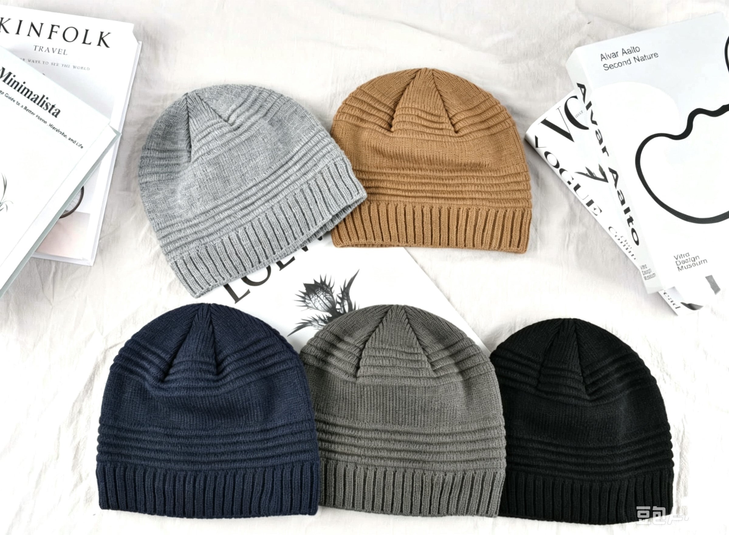 Bonnet tricoté homme hiver (x12)