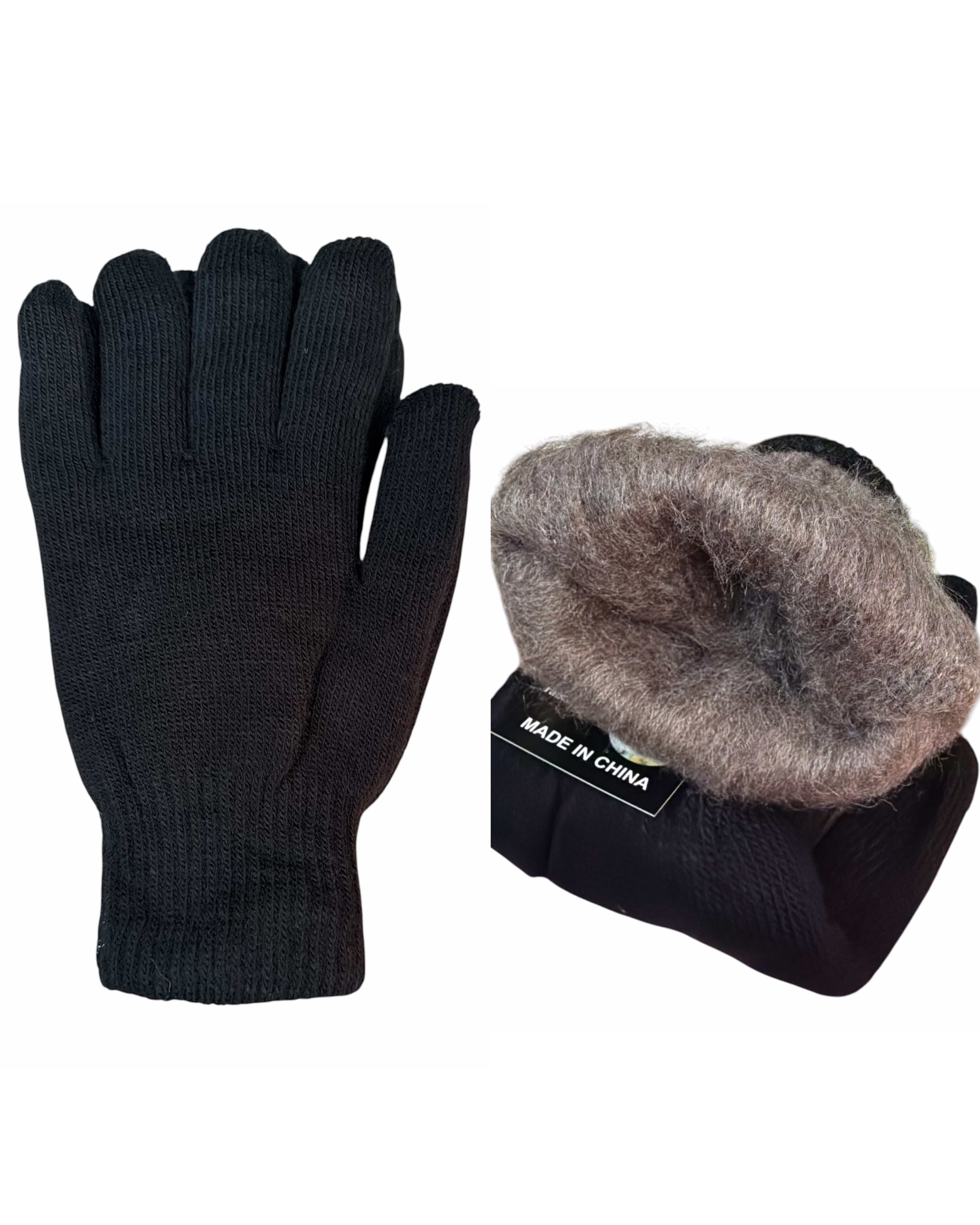 Gants tricotés pour homme à double couche(x12)