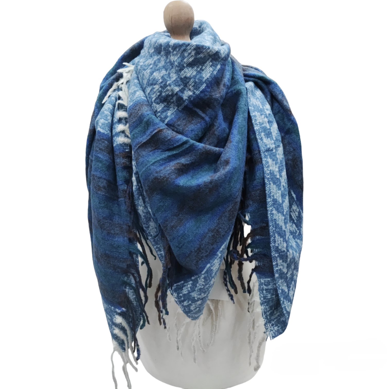 Écharpe châle motif Pieds de Poules 130x130 (X10) #33