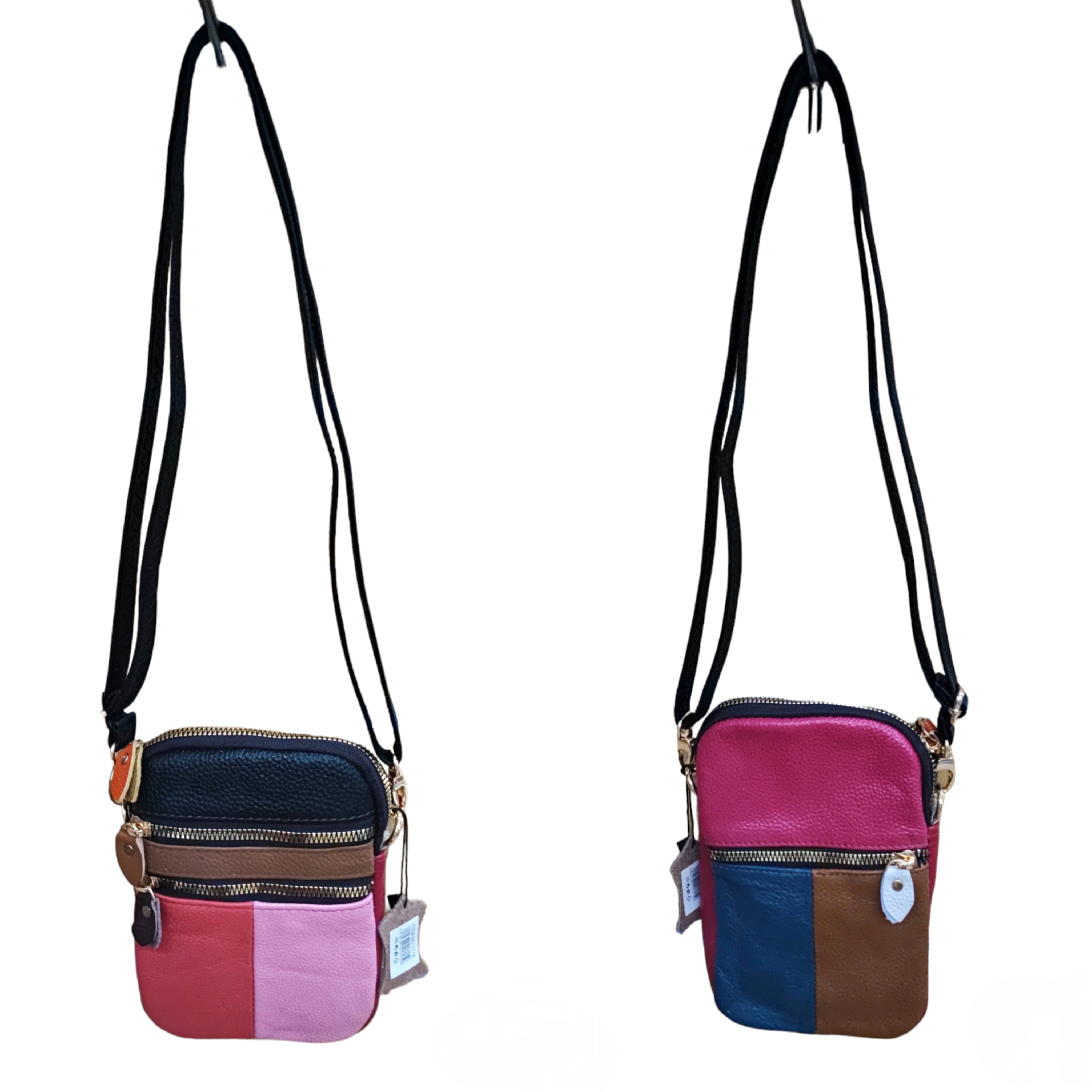 Sac multicouleur- Cuir véritable couleur (X6)