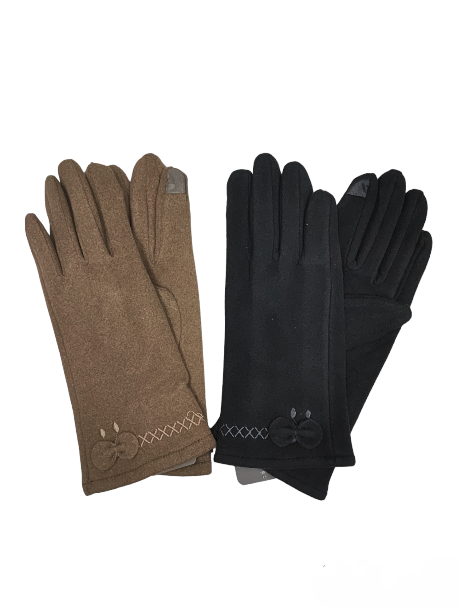 Gants tactiles motifs et couleurs mélange(x12)
