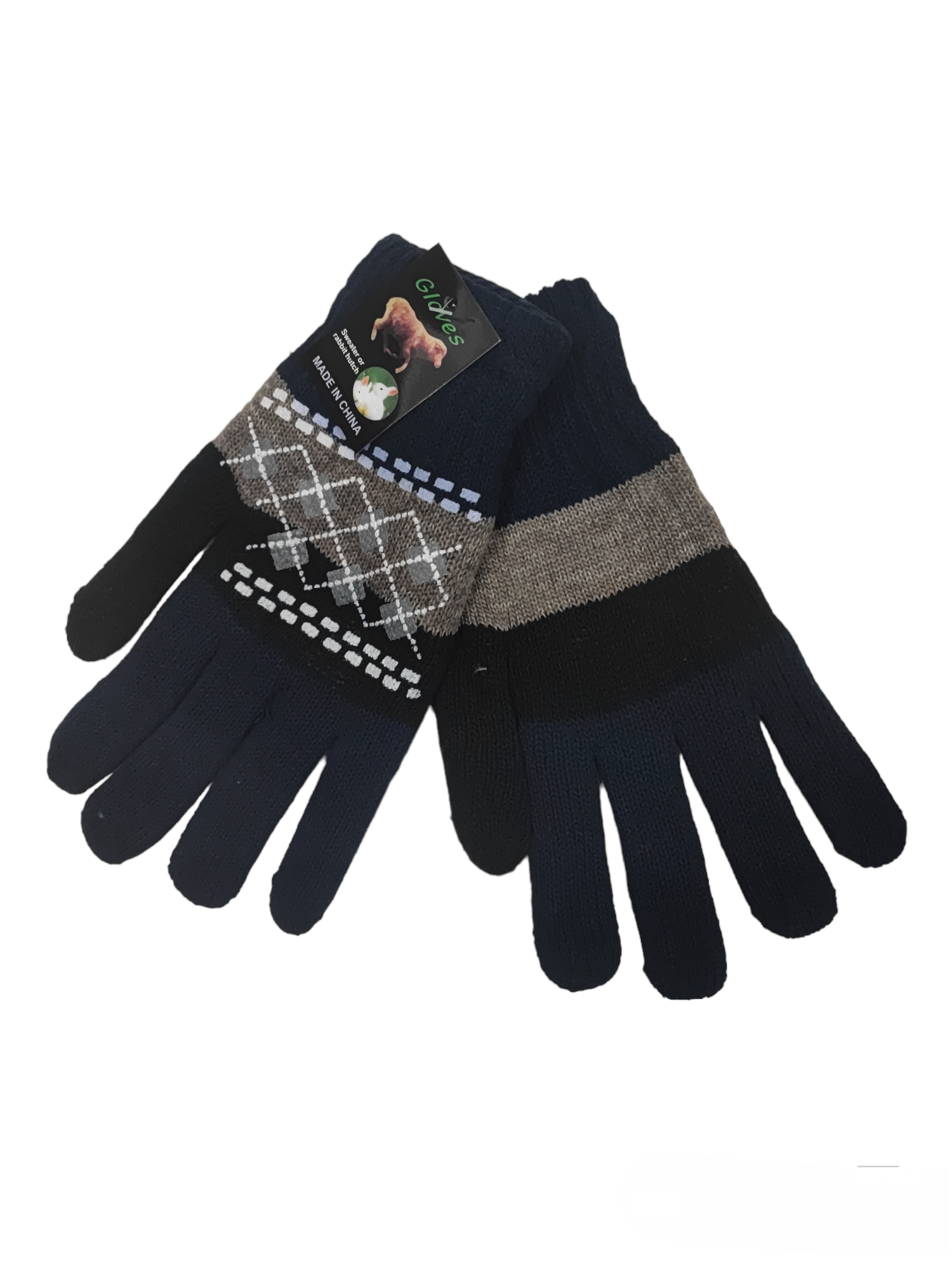 Gants brossés double épaisseur pour hommes (x12)