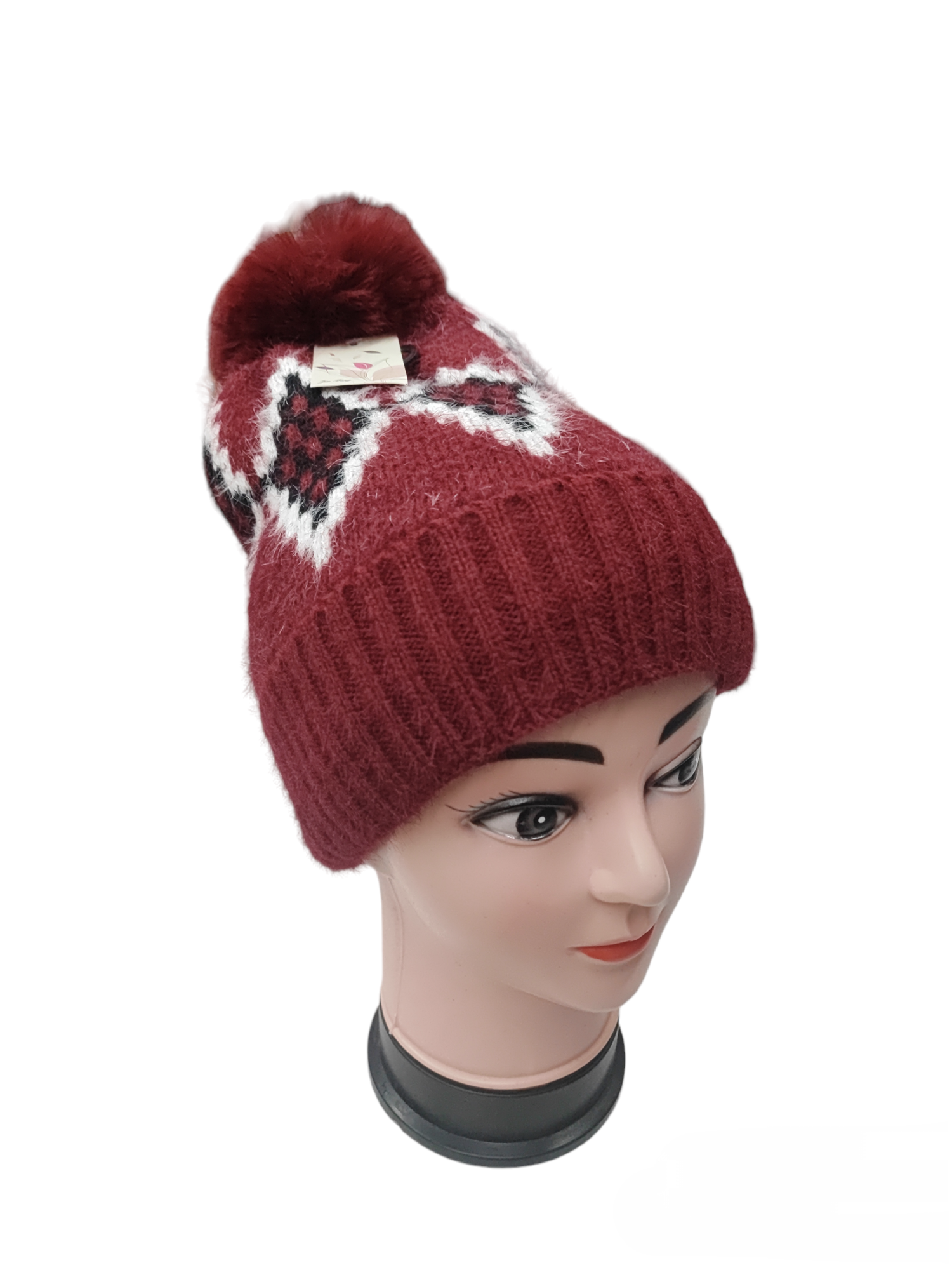 Bonnet Femme fourré pompon (x12) #2