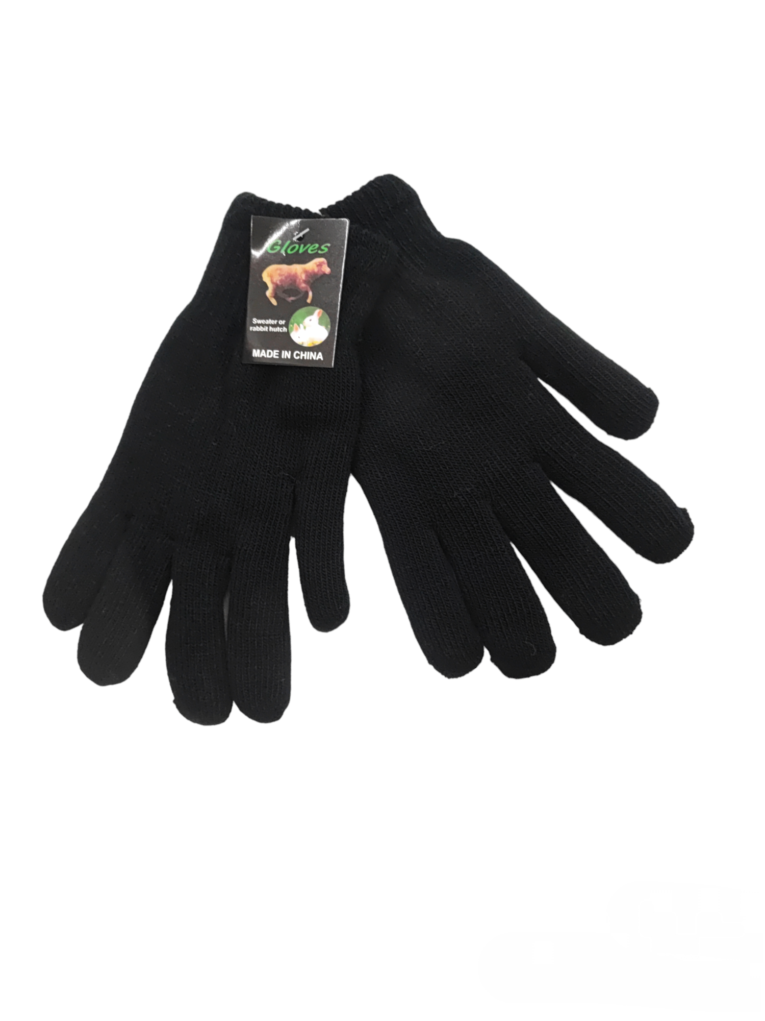 Gants homme noir double (x12)H3