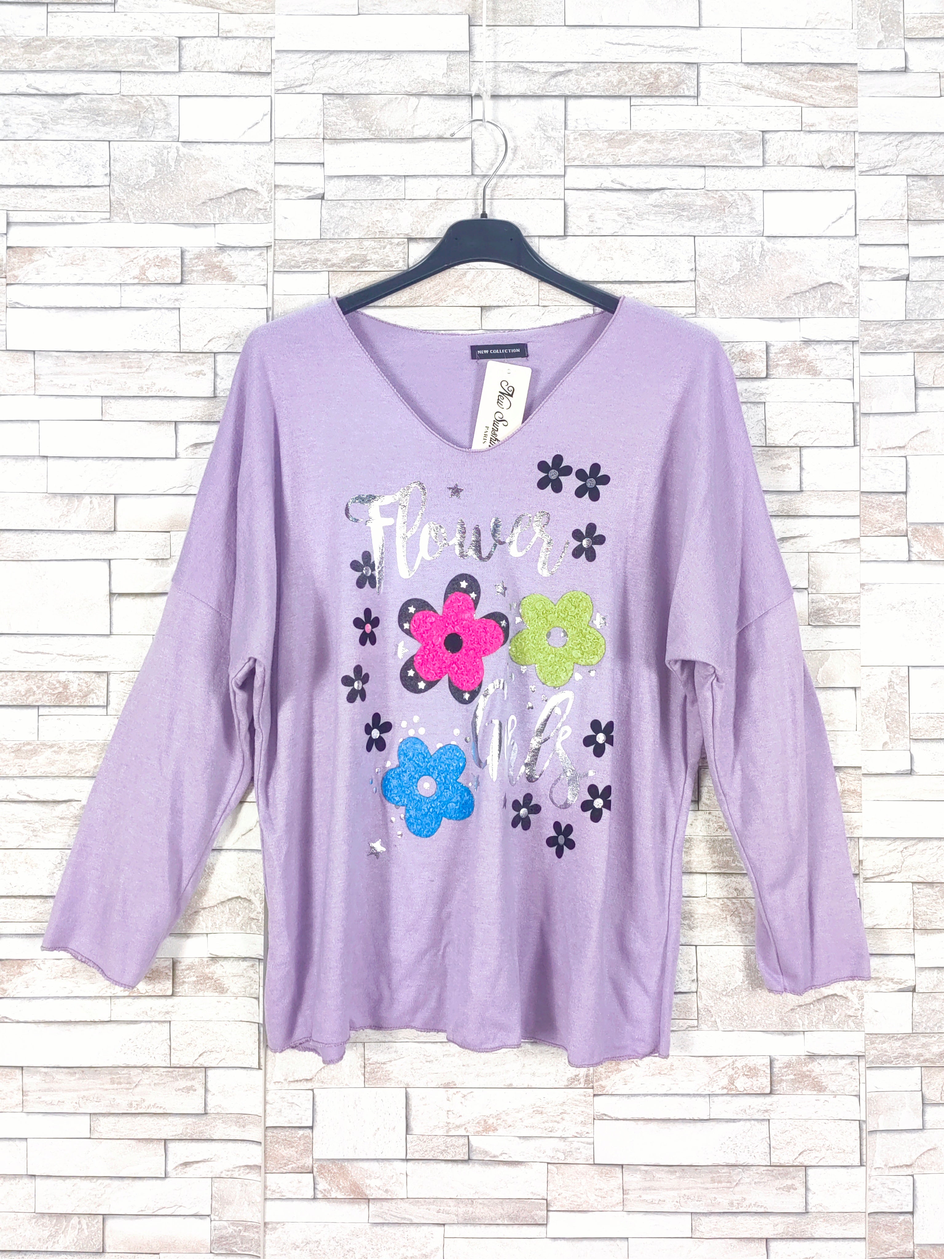 T-shirt oversize manches longues imprimé (x9)