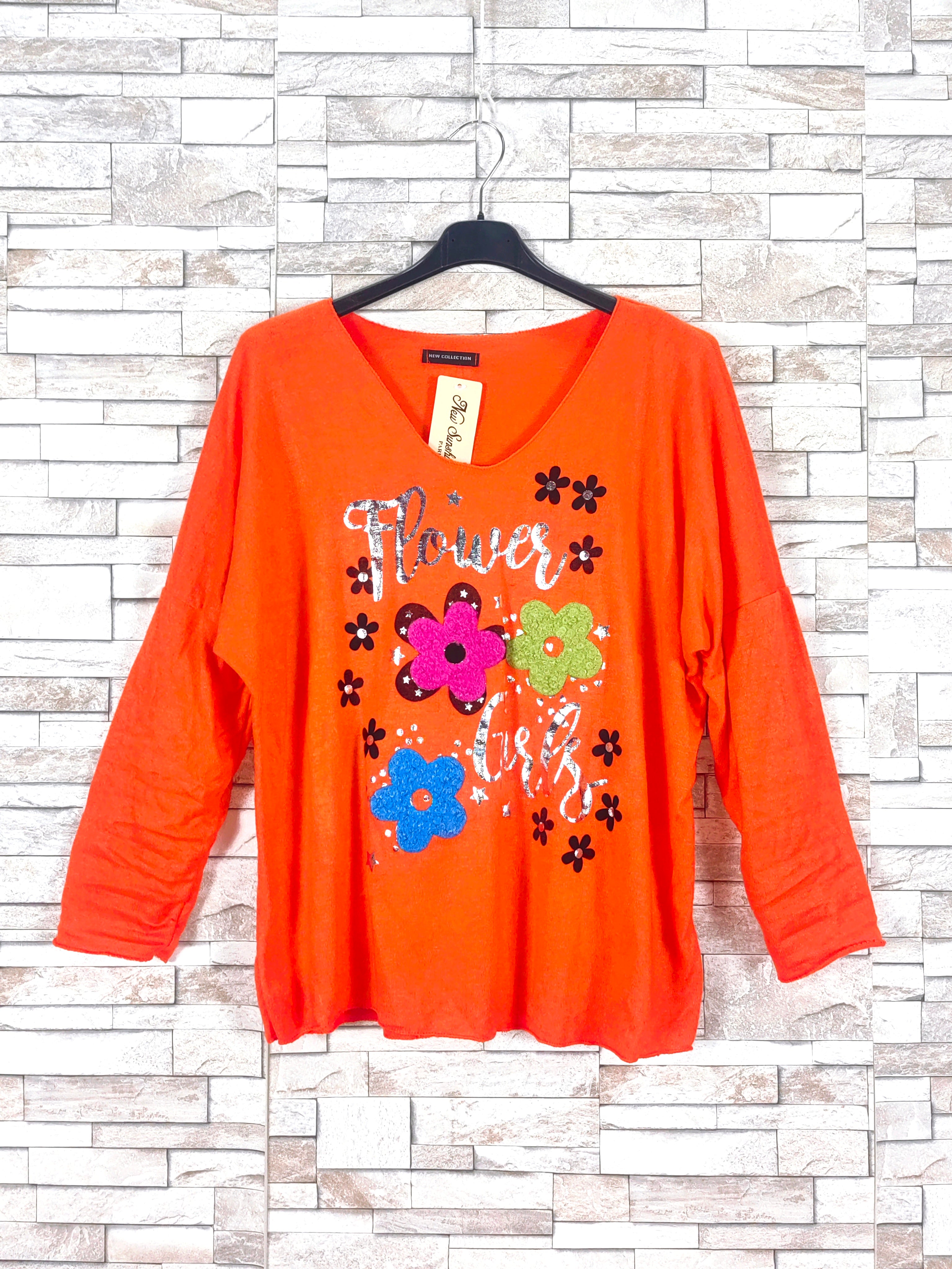 T-shirt oversize manches longues imprimé (x9)