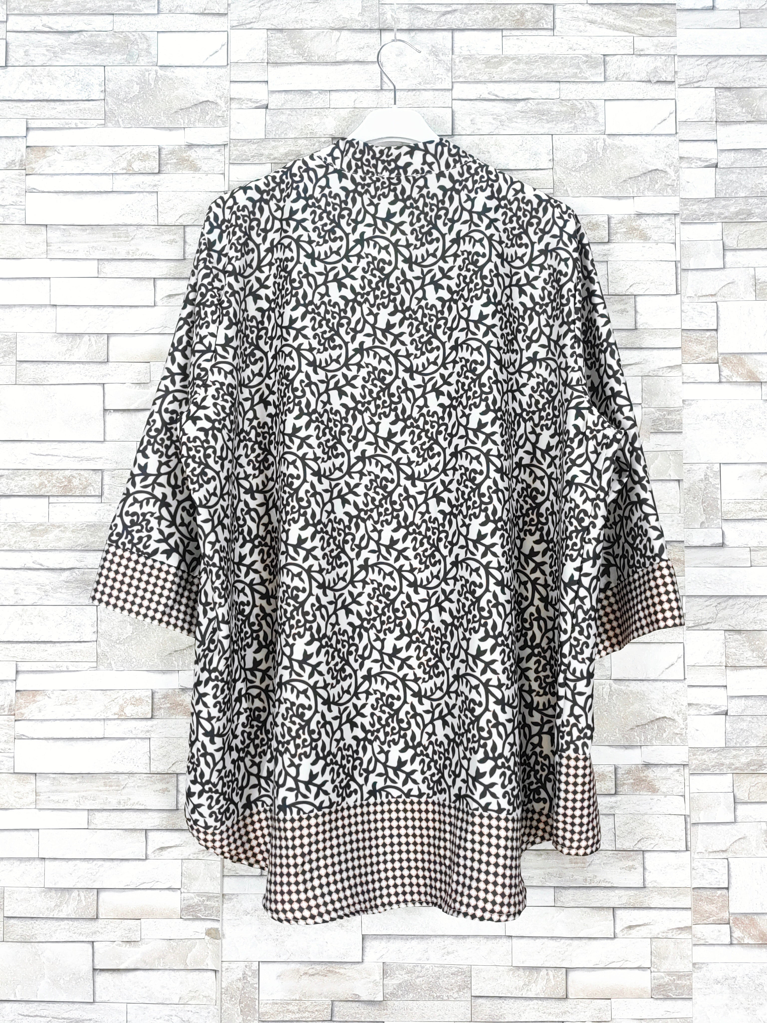 Blouse oversize en satin imprimé