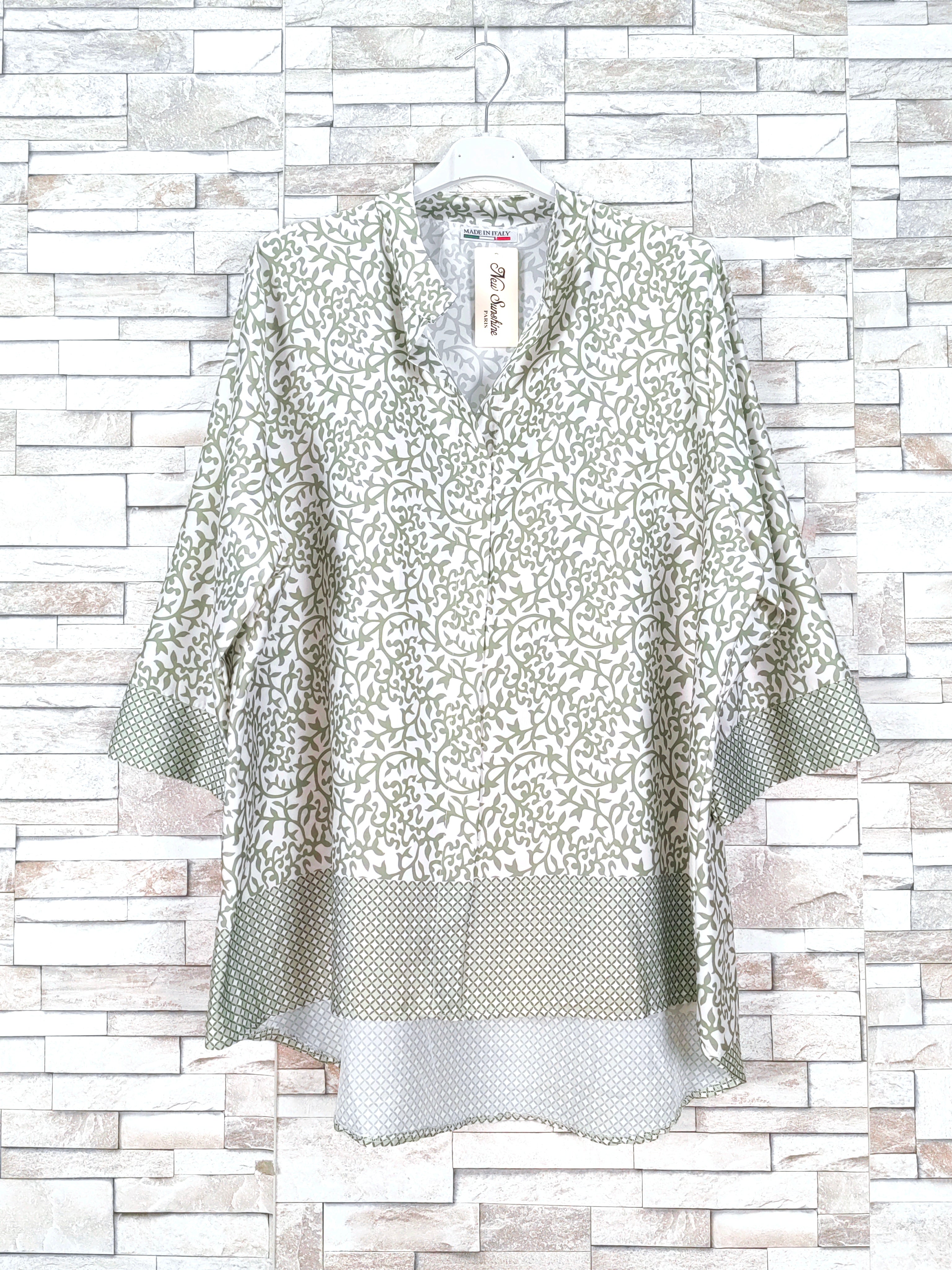 Blouse oversize en satin imprimé