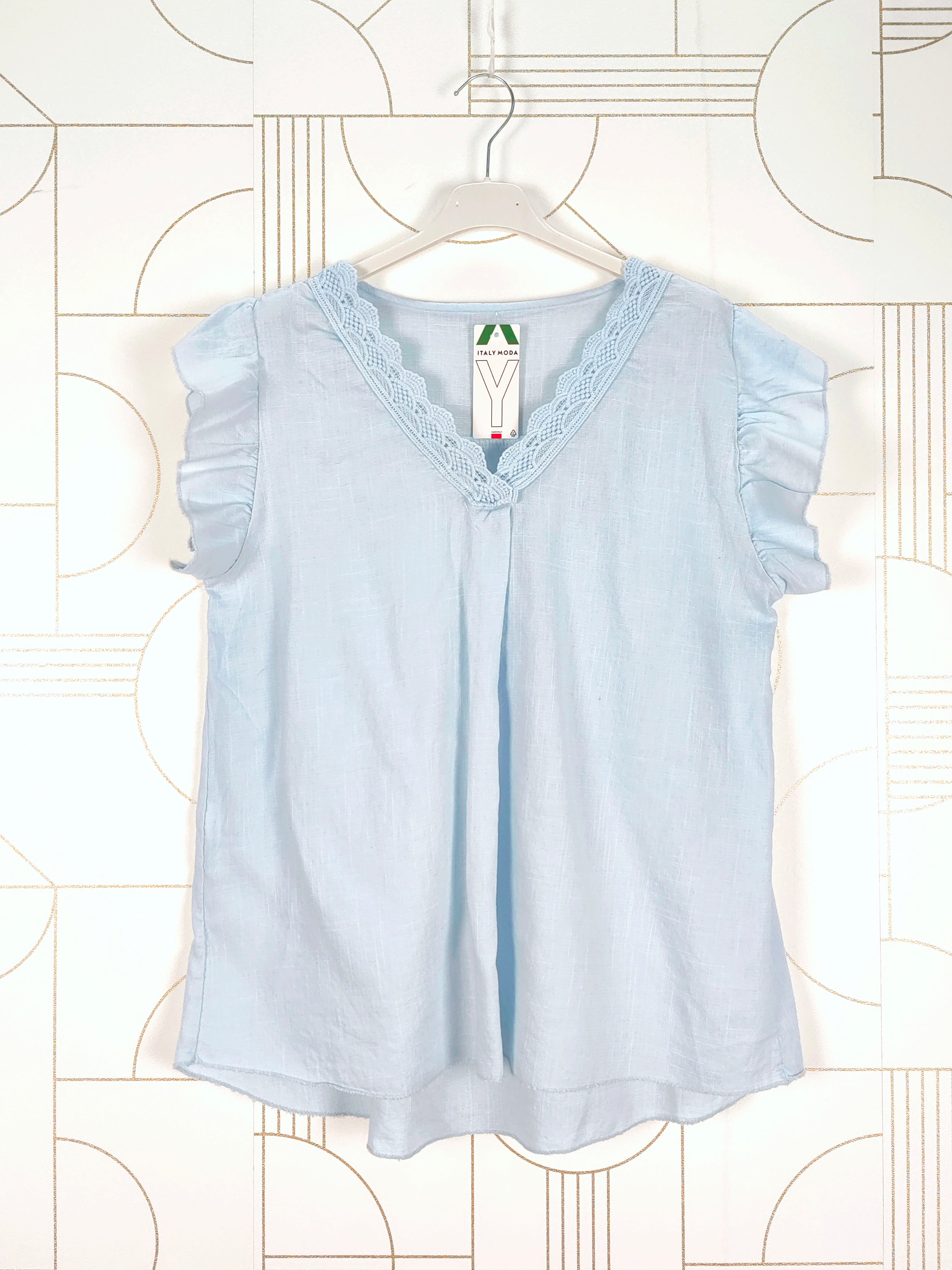 Blouse sans manches à col v (x9)