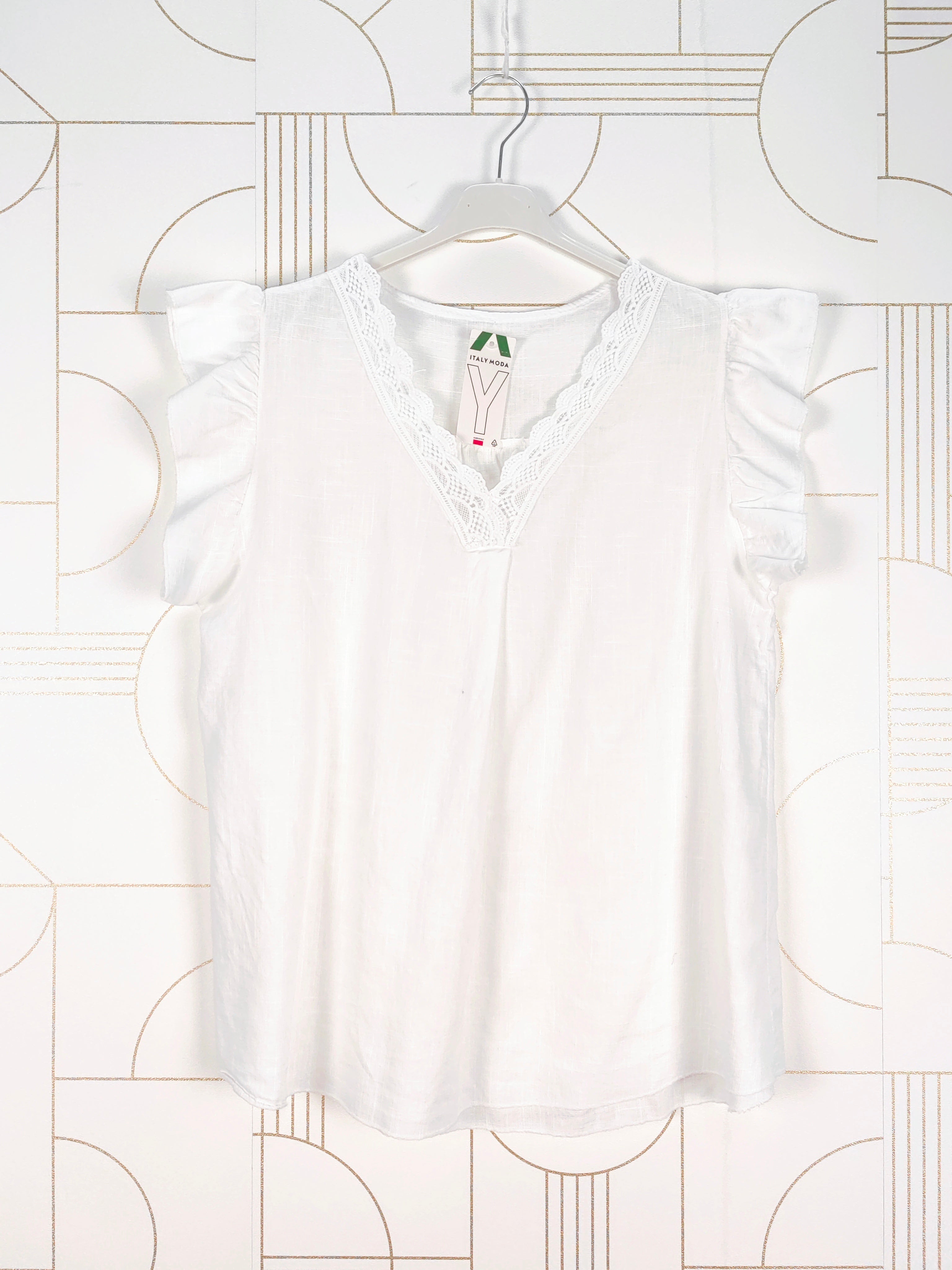 Blouse sans manches à col v (x9)