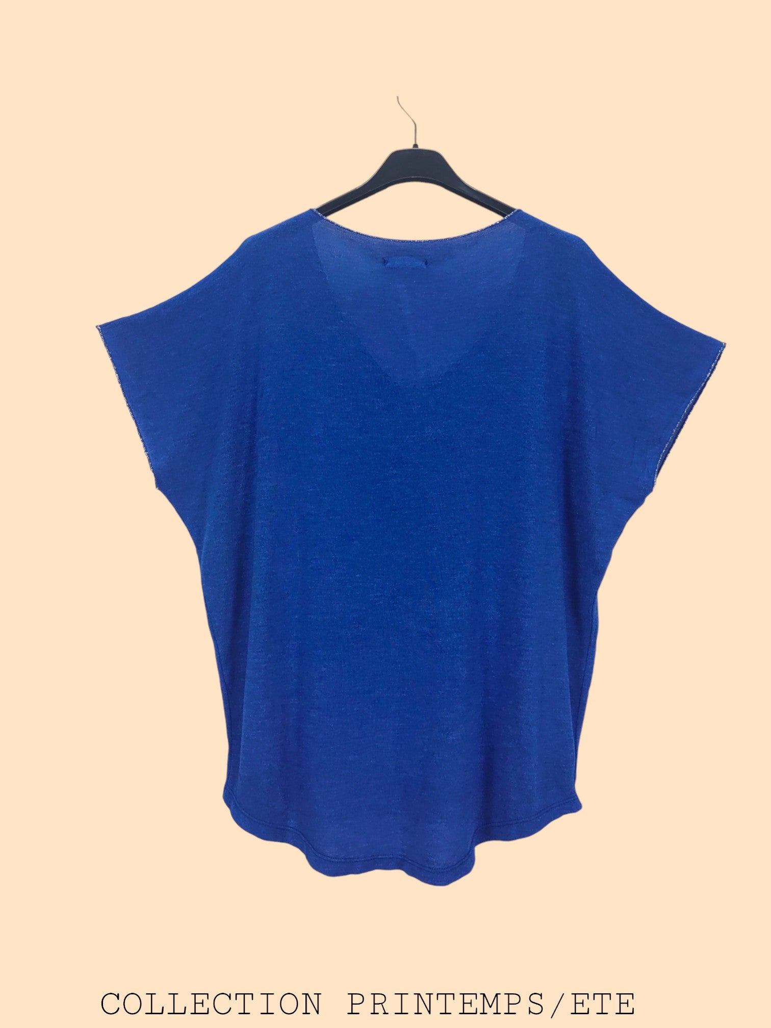 T-shirt col v à manches chauve-souris(x9)