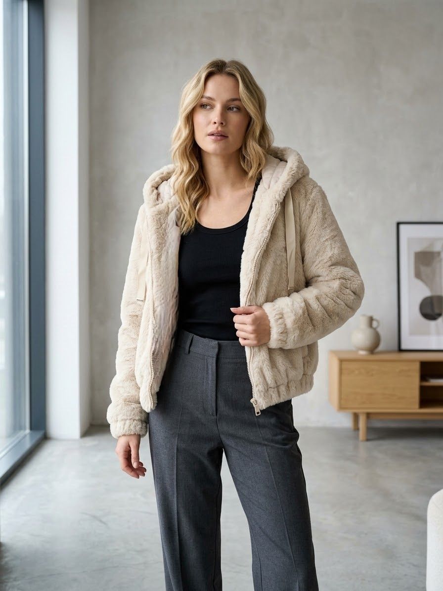Veste Courte Fausse Fourrure (x5)