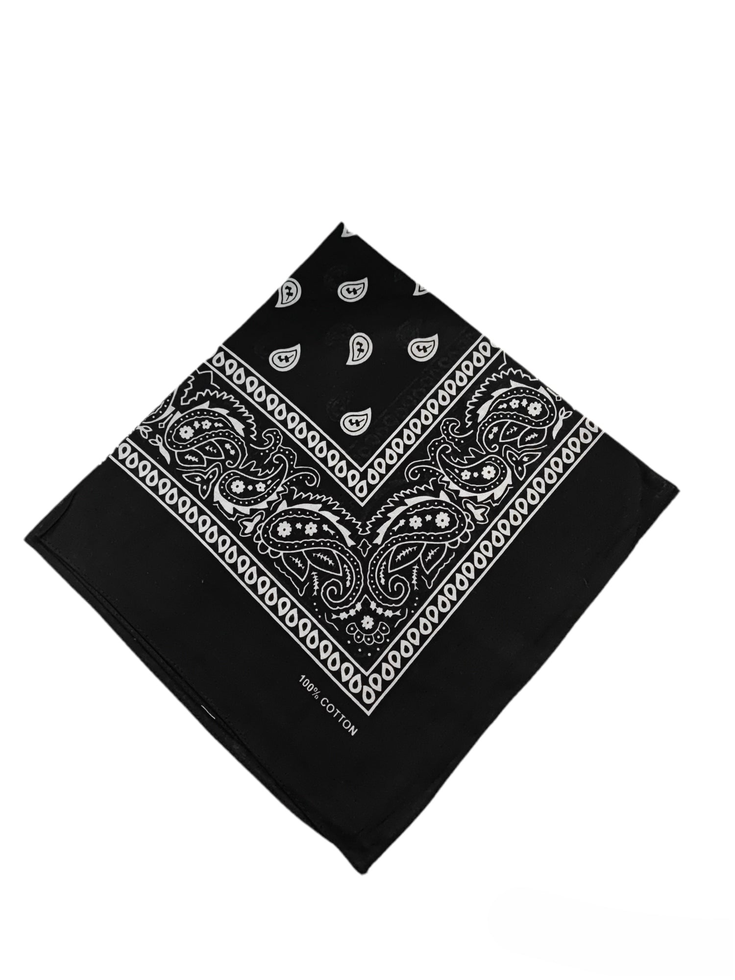 Bandana Carré 100% Coton motif paisley (x12)