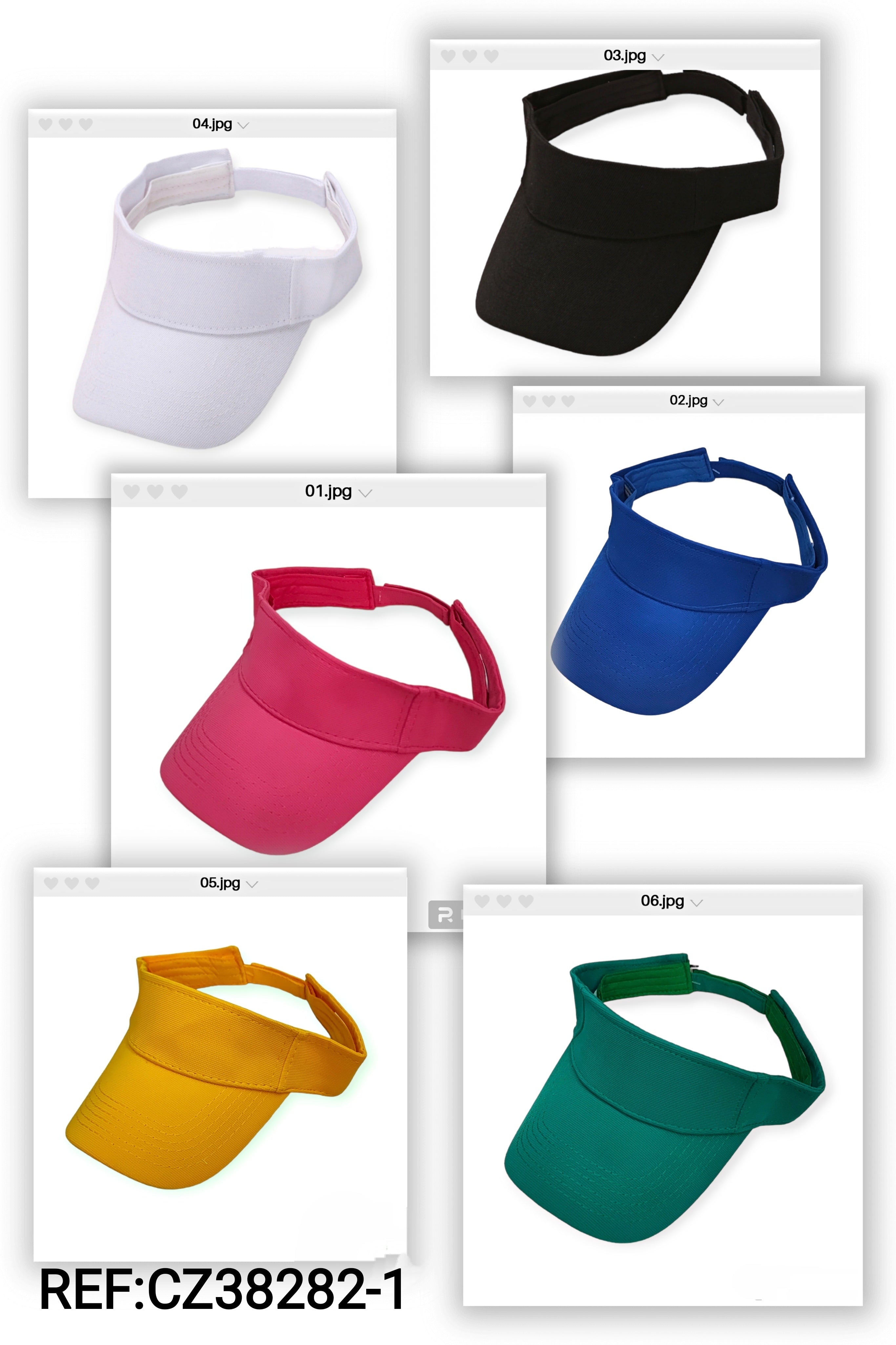 Chapeau visière été (x12)