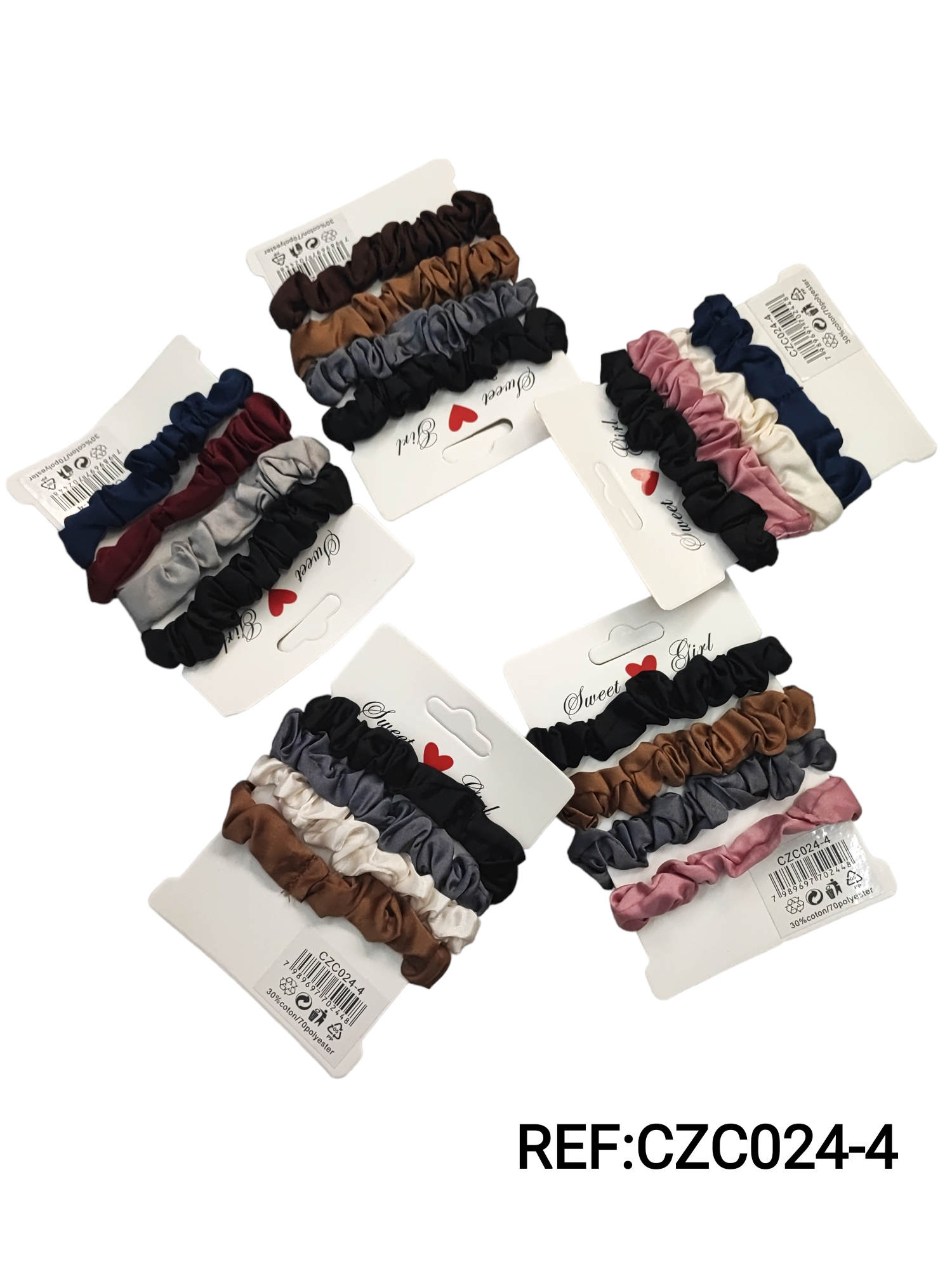 Chouchou Scrunchie  élastique froufrou  (x12)#4