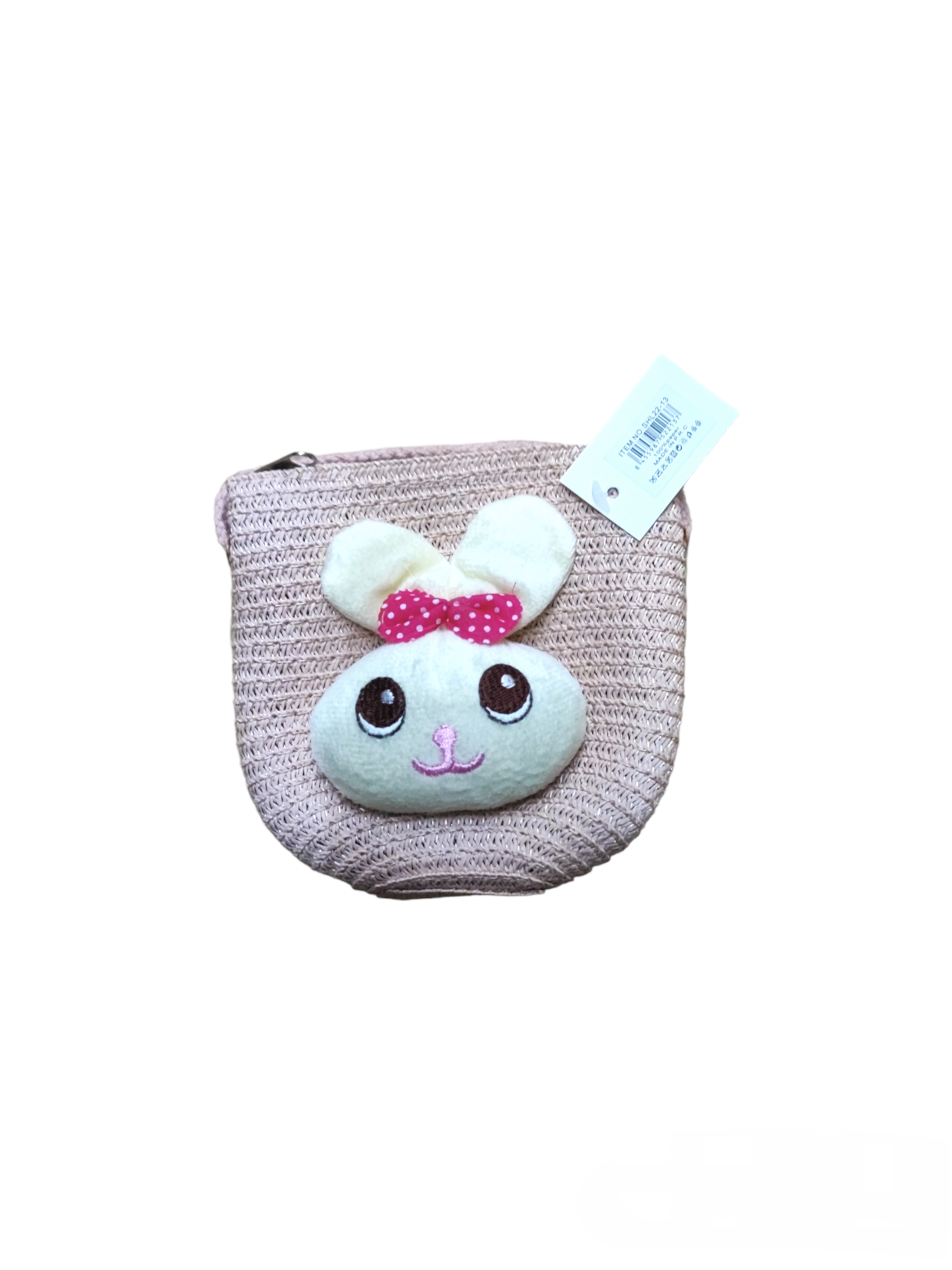 Sac mini paille fille motif lapin (x12)#13
