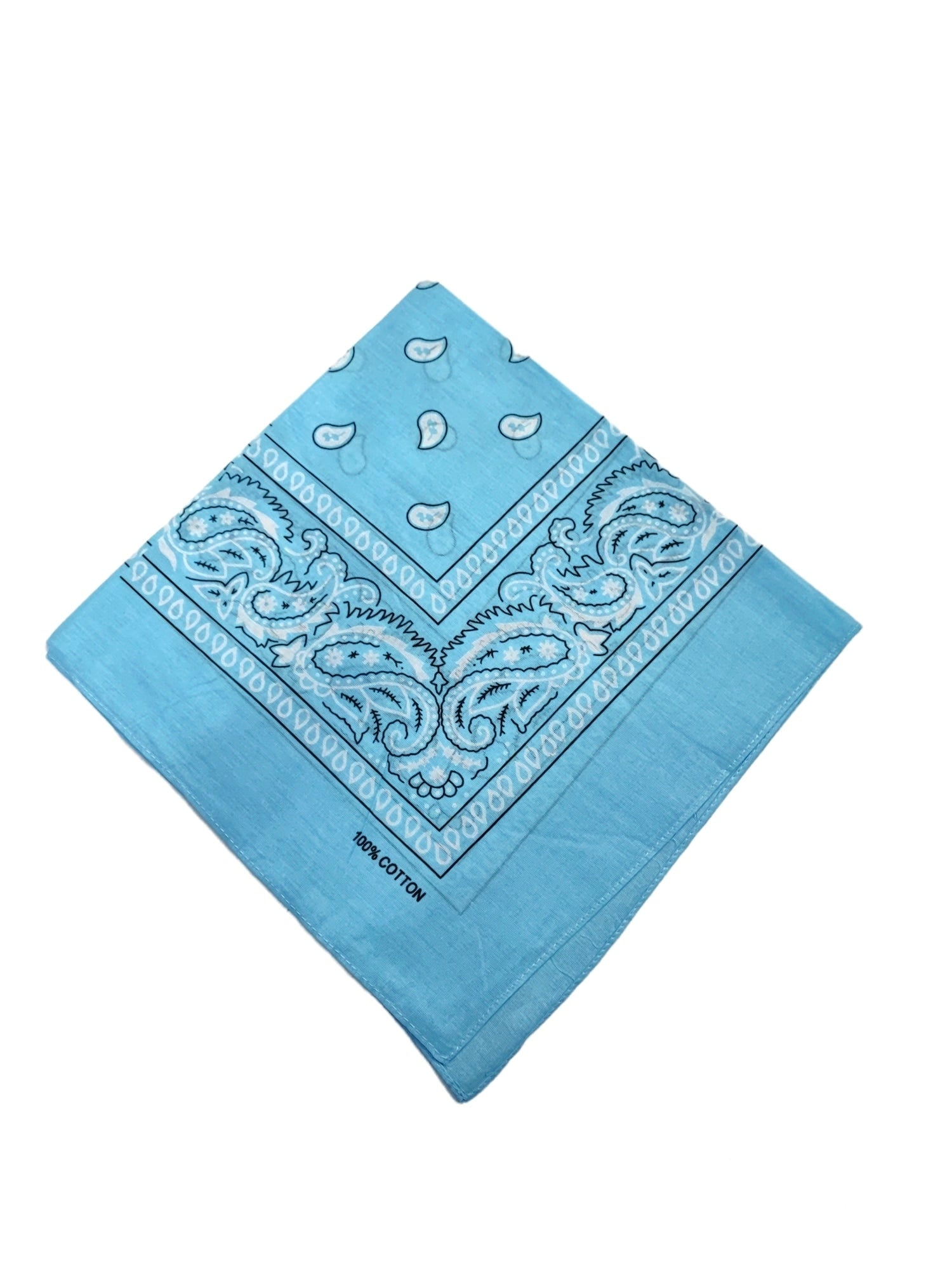 Bandana Carré 100% Coton motif paisley (x12)