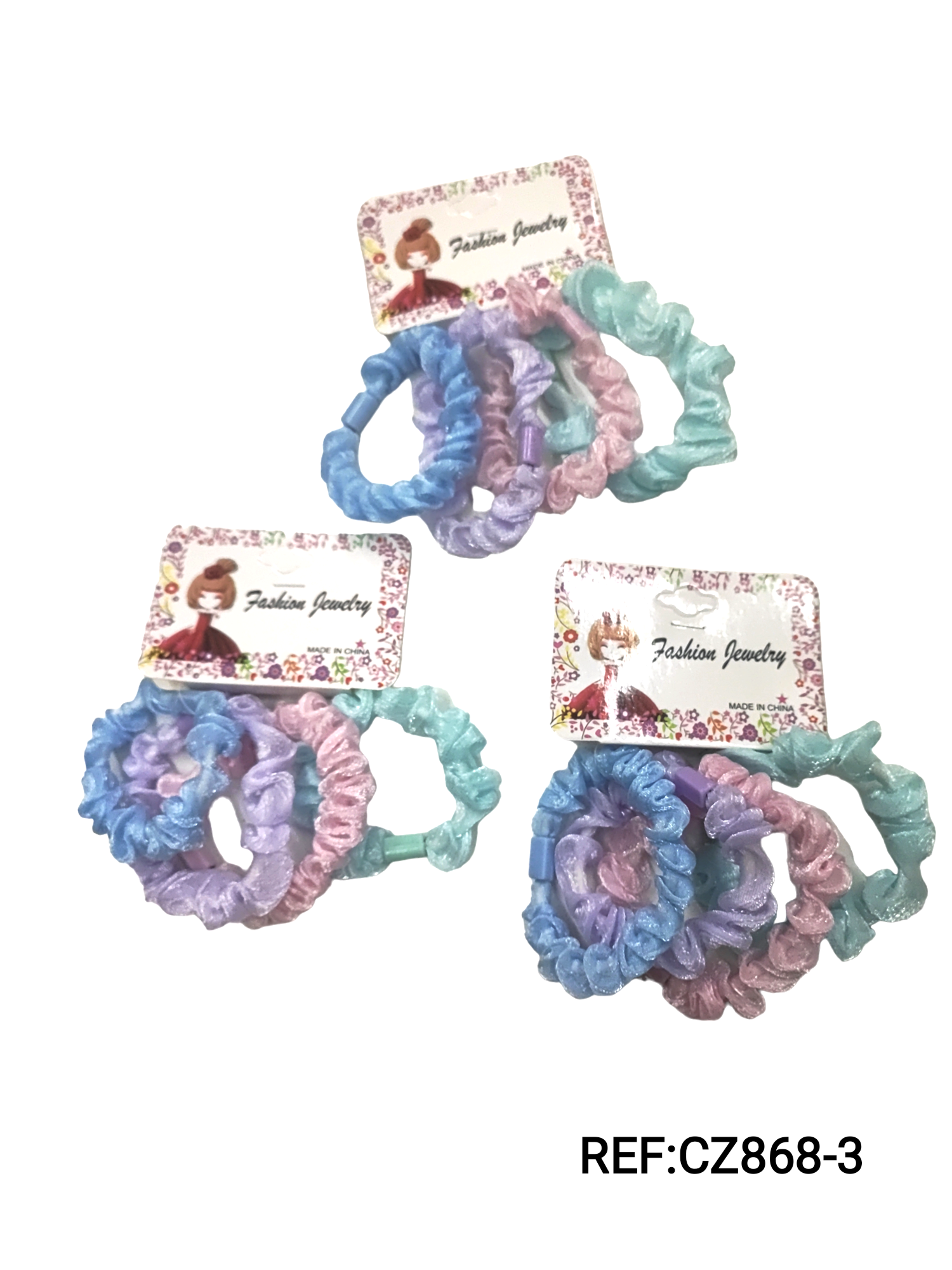 Chouchou Scrunchie  élastique froufrou   (x12)#3
