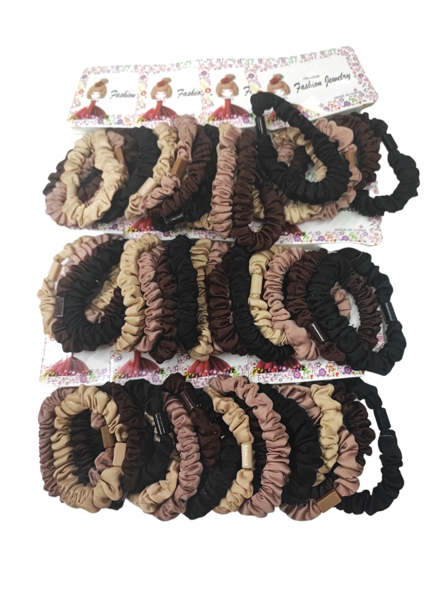 Chouchou Scrunchie  élastique froufrou   (x12)#1