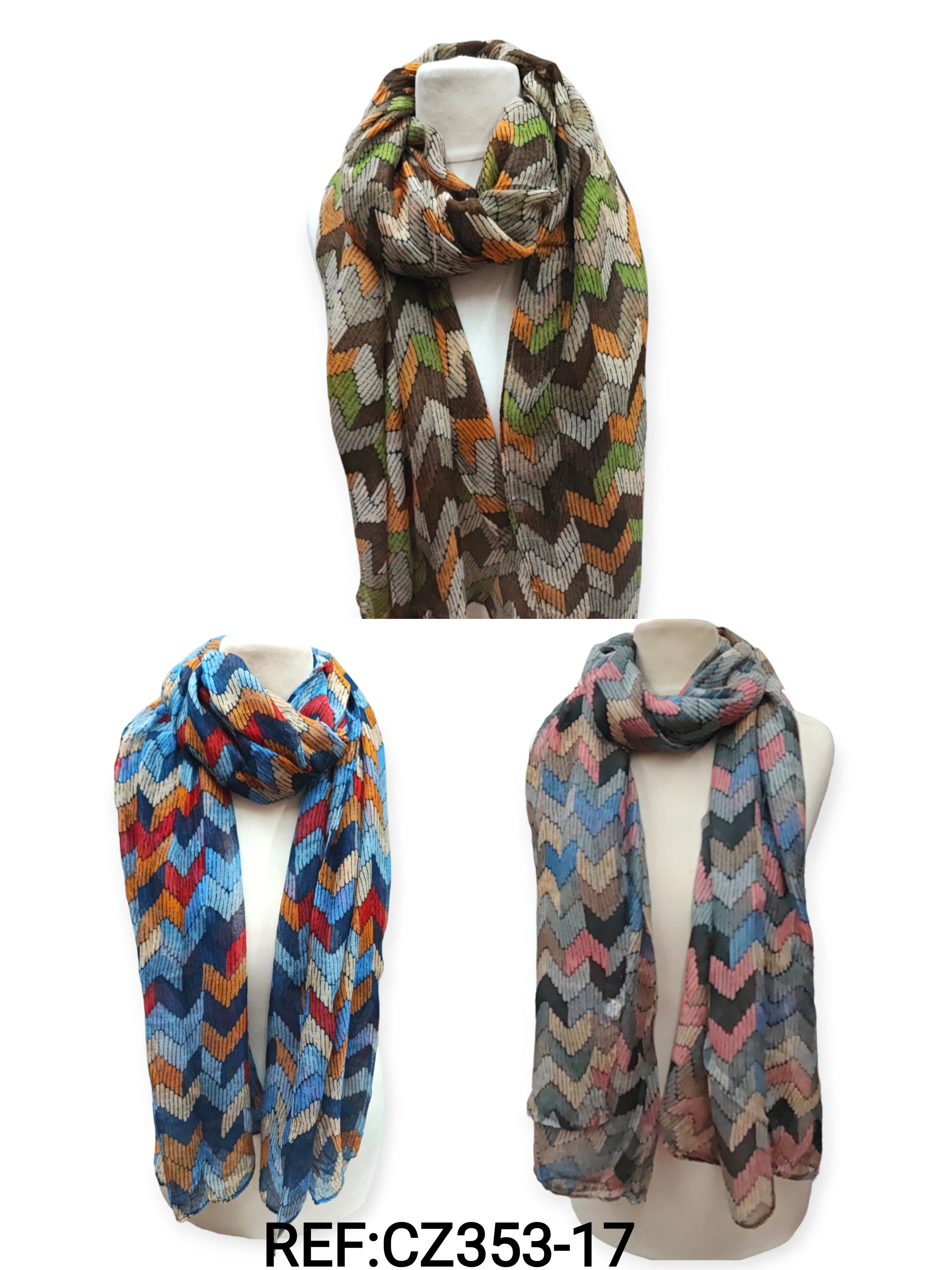Foulard imprime petite vague 
(x12)#17