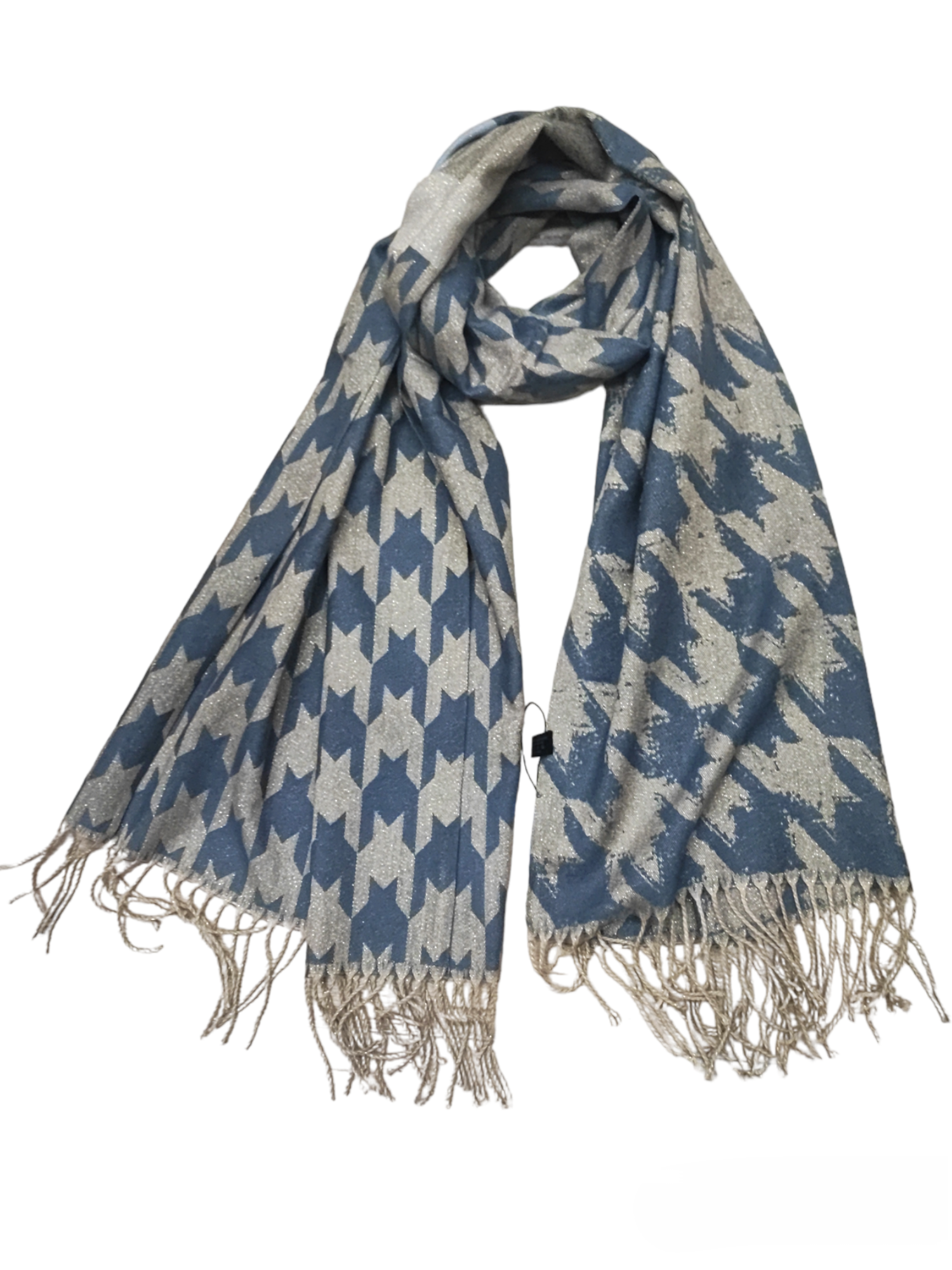 Écharpe châle motif
Fil d'or pied de poule (x6)#8