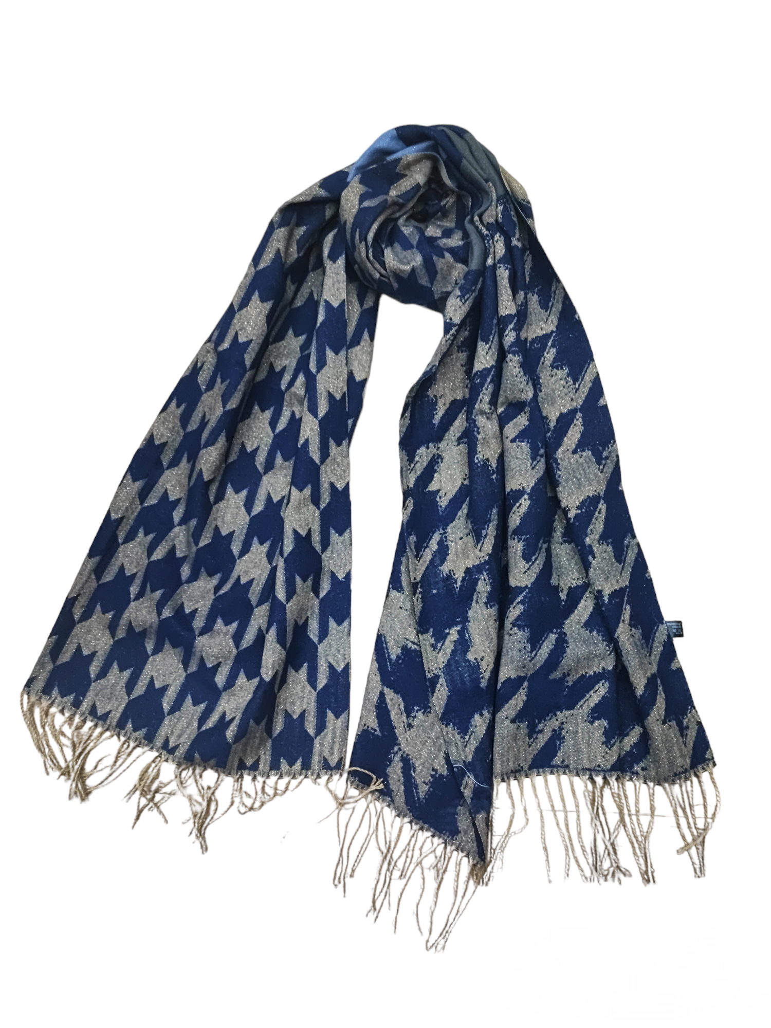 Écharpe châle motif
Fil d'or pied de poule (x6)#8