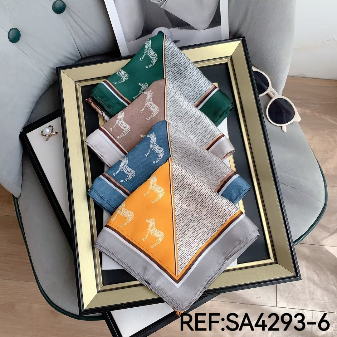 Foulard Carré touche soie 70cmx70cm (x12)#6