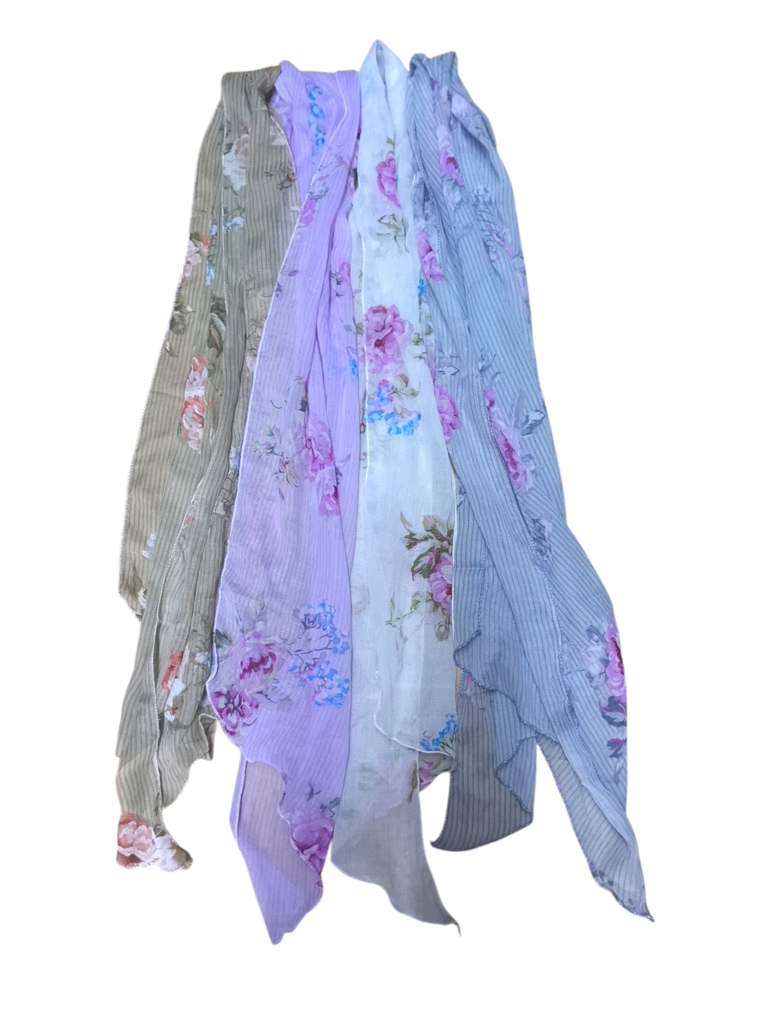 Foulard motif fleur (x12)