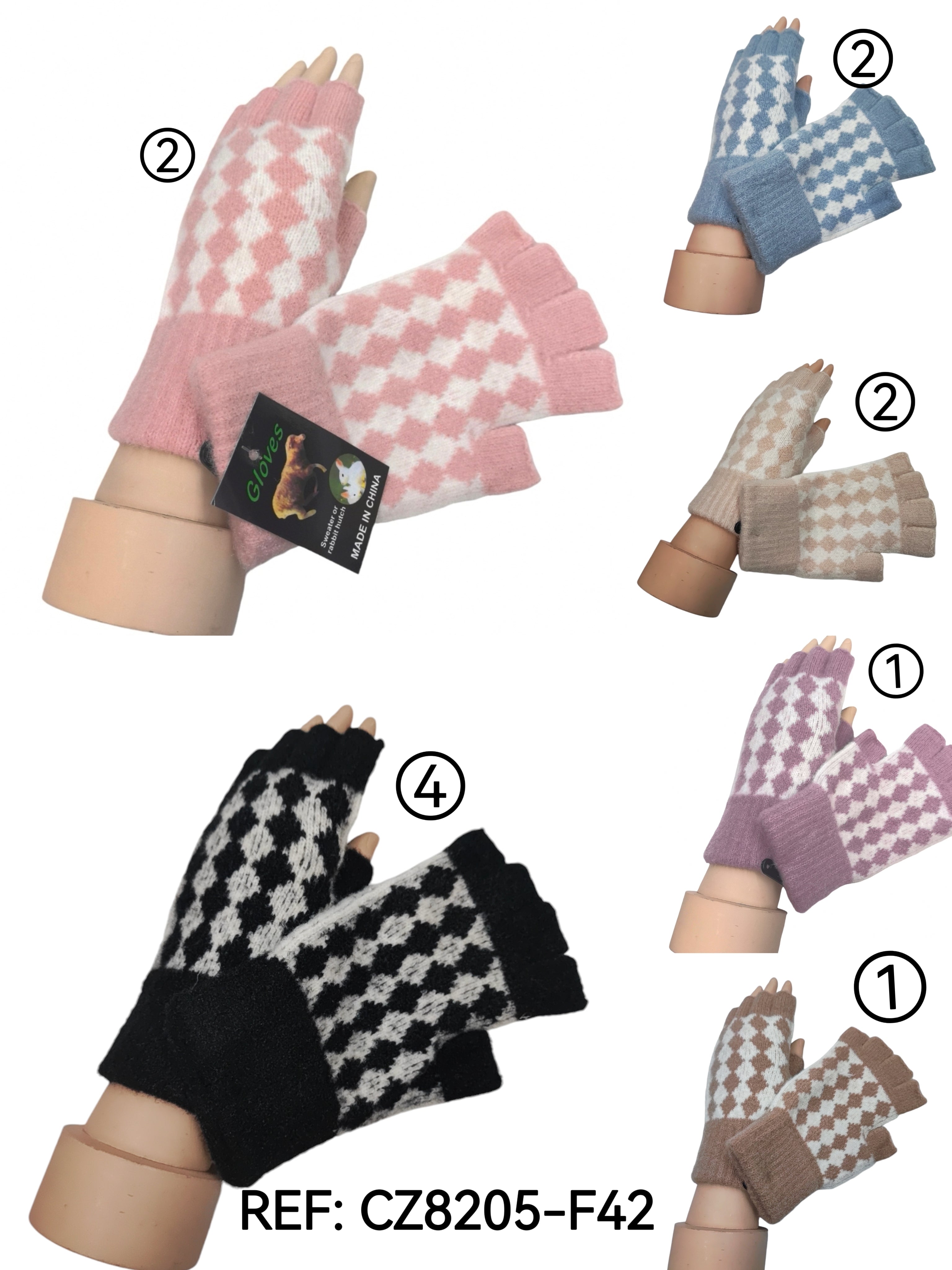 Gants Mitaines femme (x12)#F42