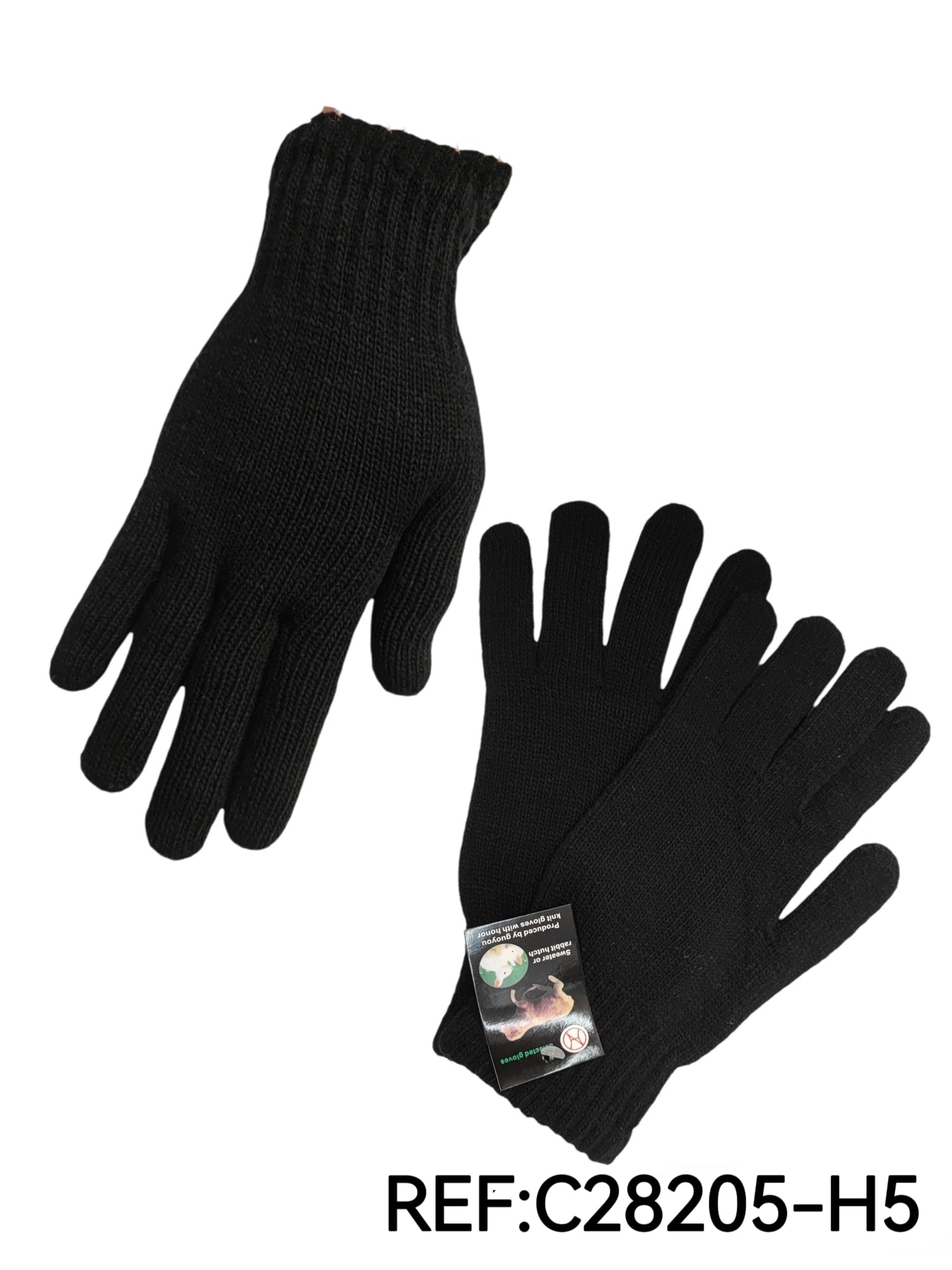 Gants homme noir simple #5 (x12)