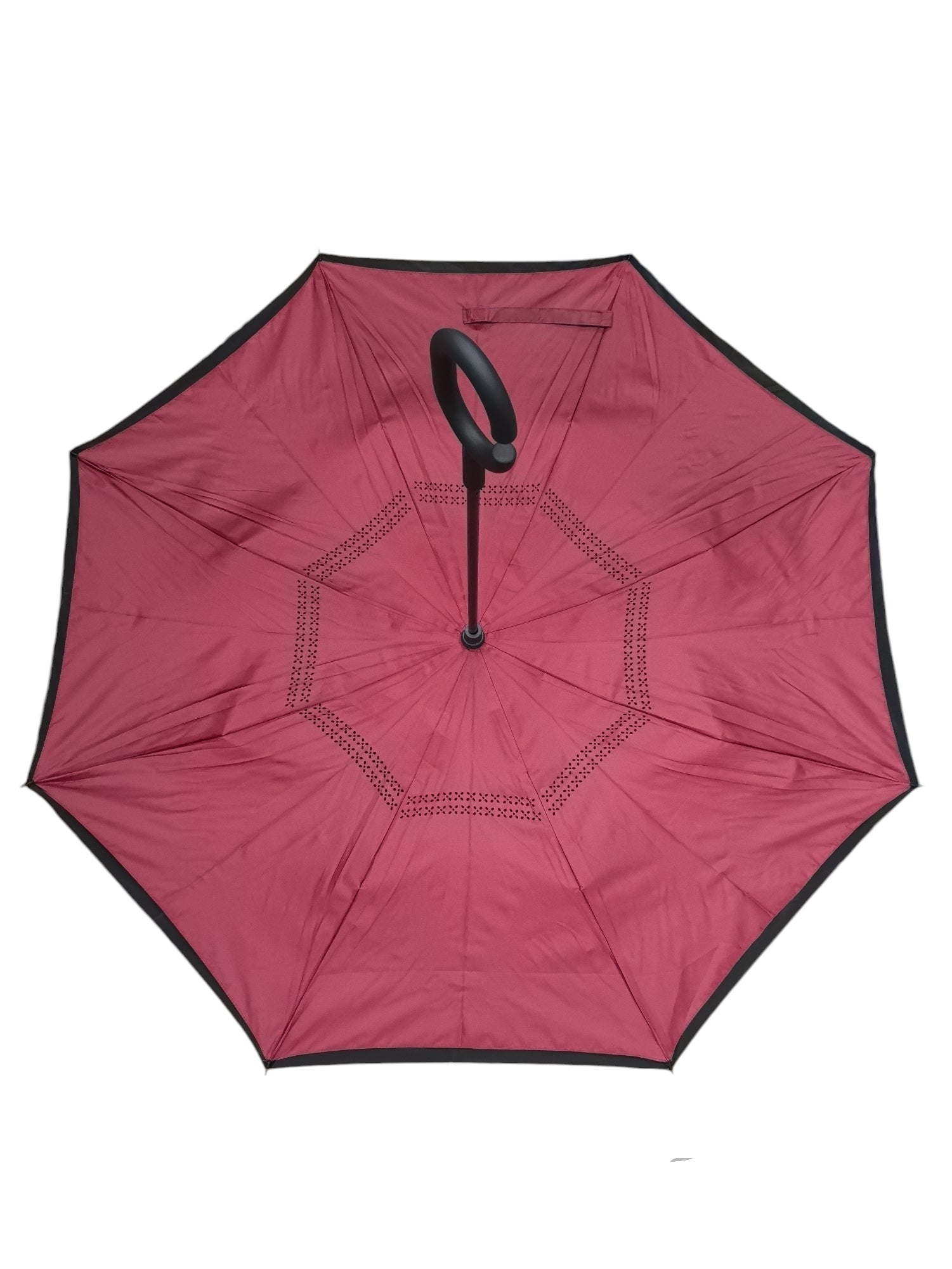 LOT DE 10 - Parapluie inversé en forme de C de couleur unie