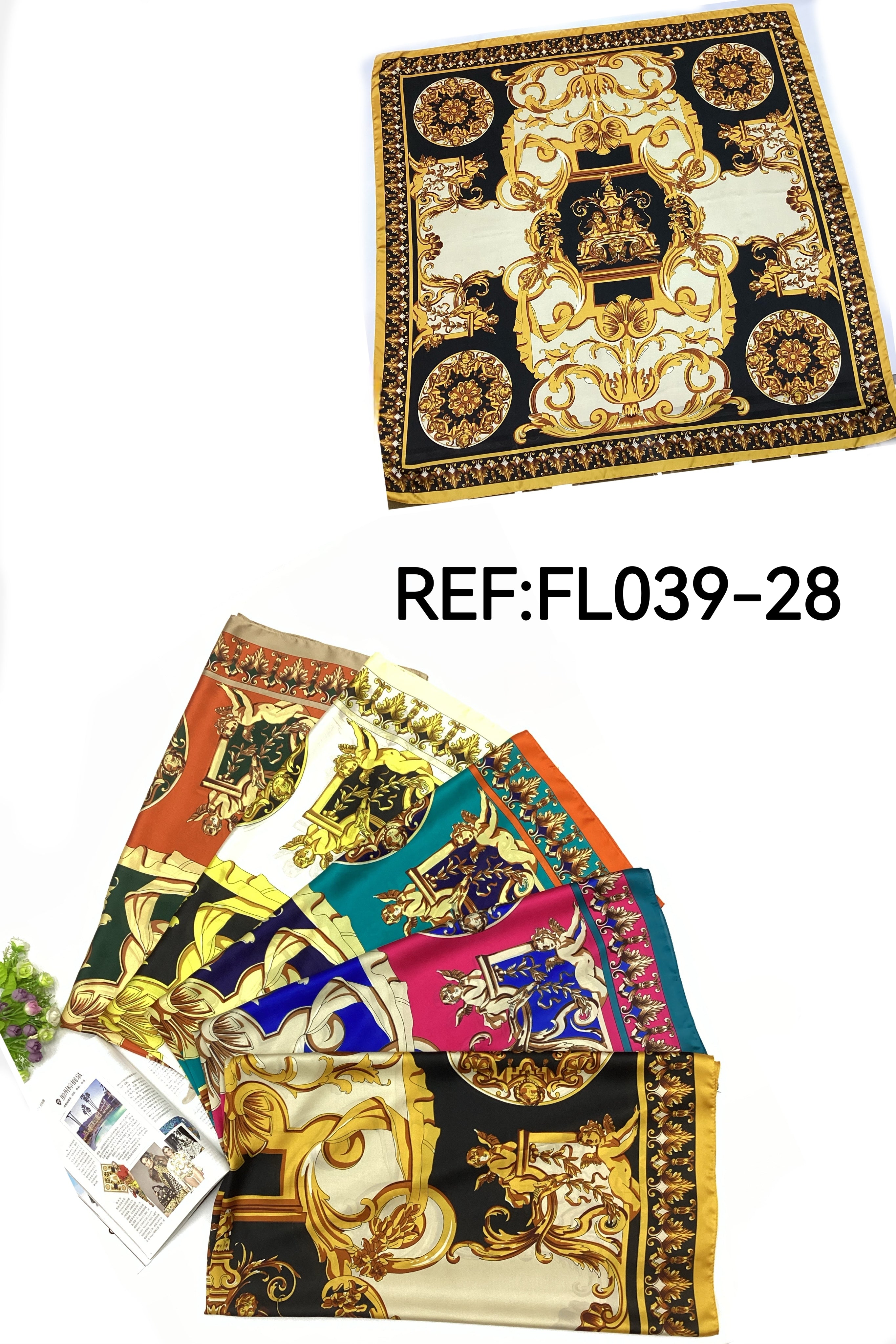Lot De 6 Foulards Vintage - Multicouleur - Polyester/coton - Occasion Femme