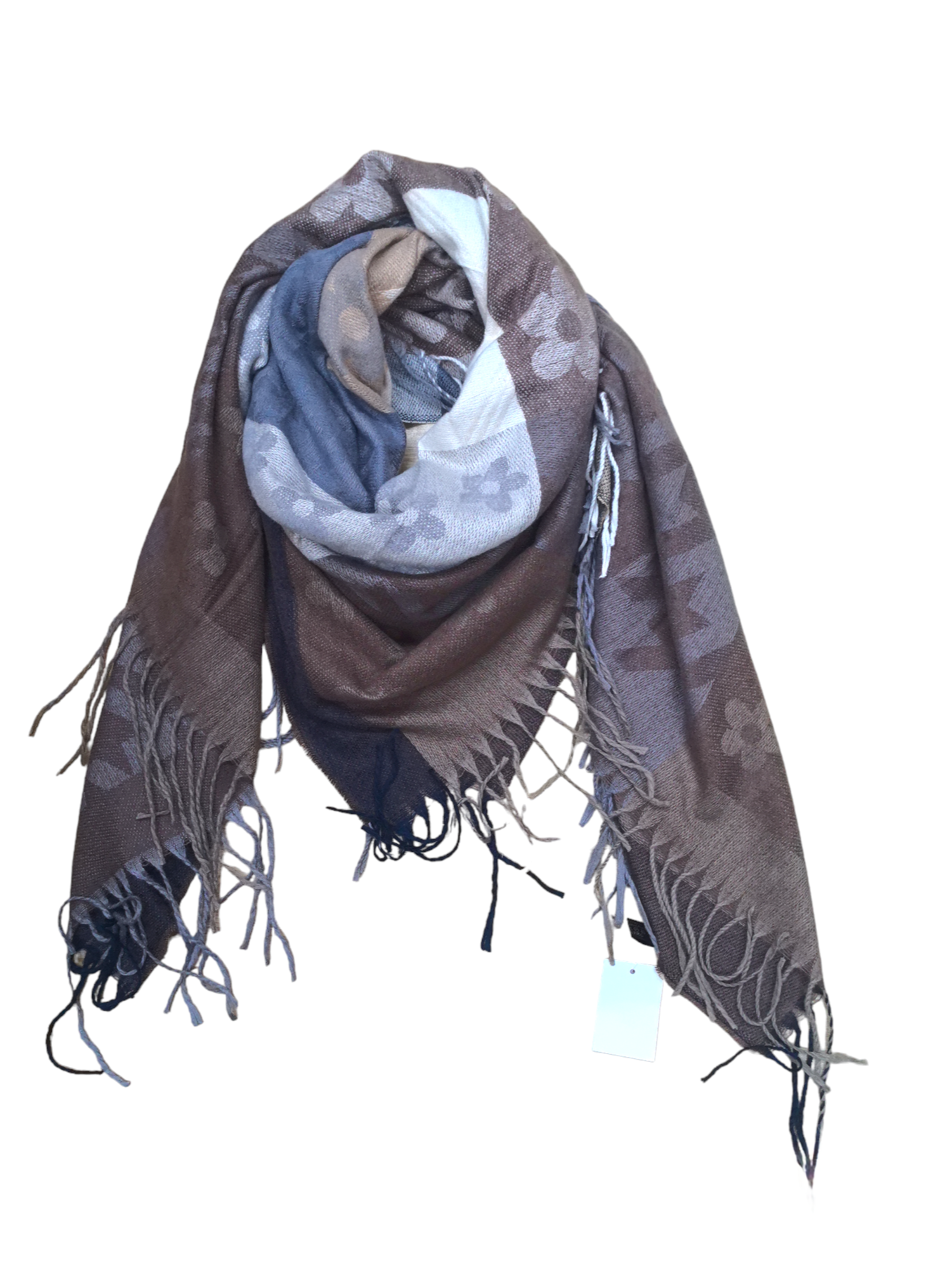 Écharpe châle motif fleur (x10)#35