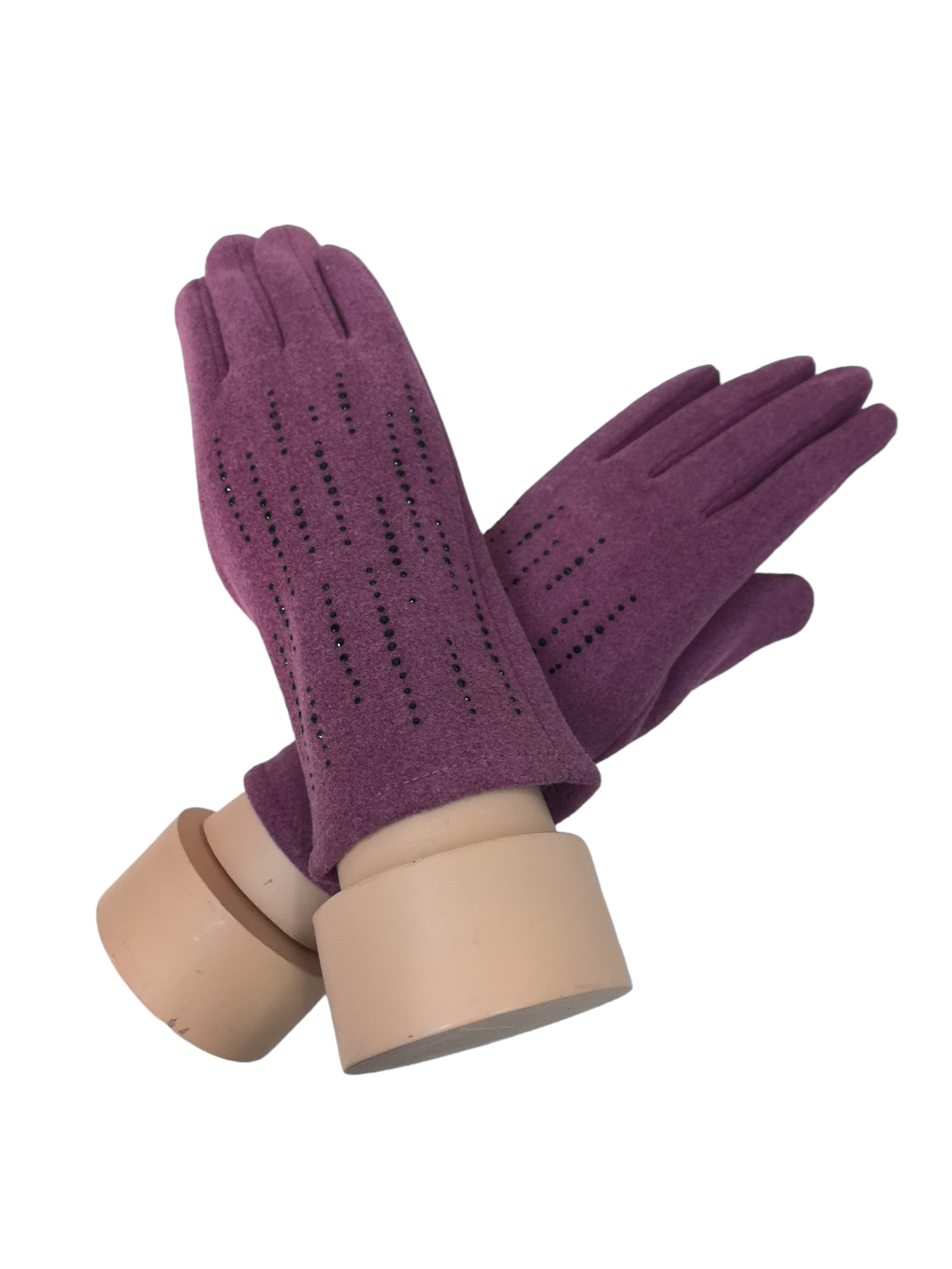 Gants tactiles motif strass (x6)