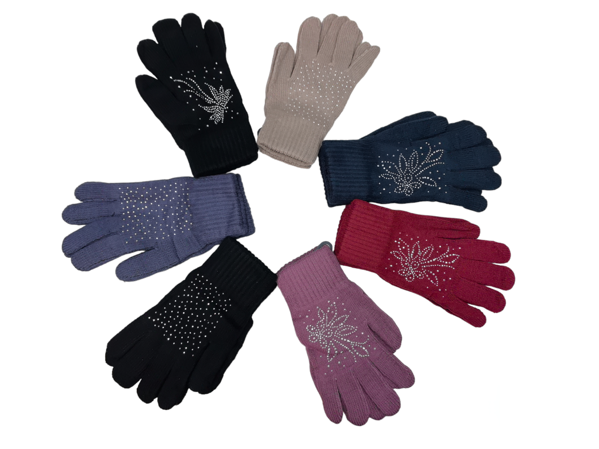Gants femme strass (x12)F30