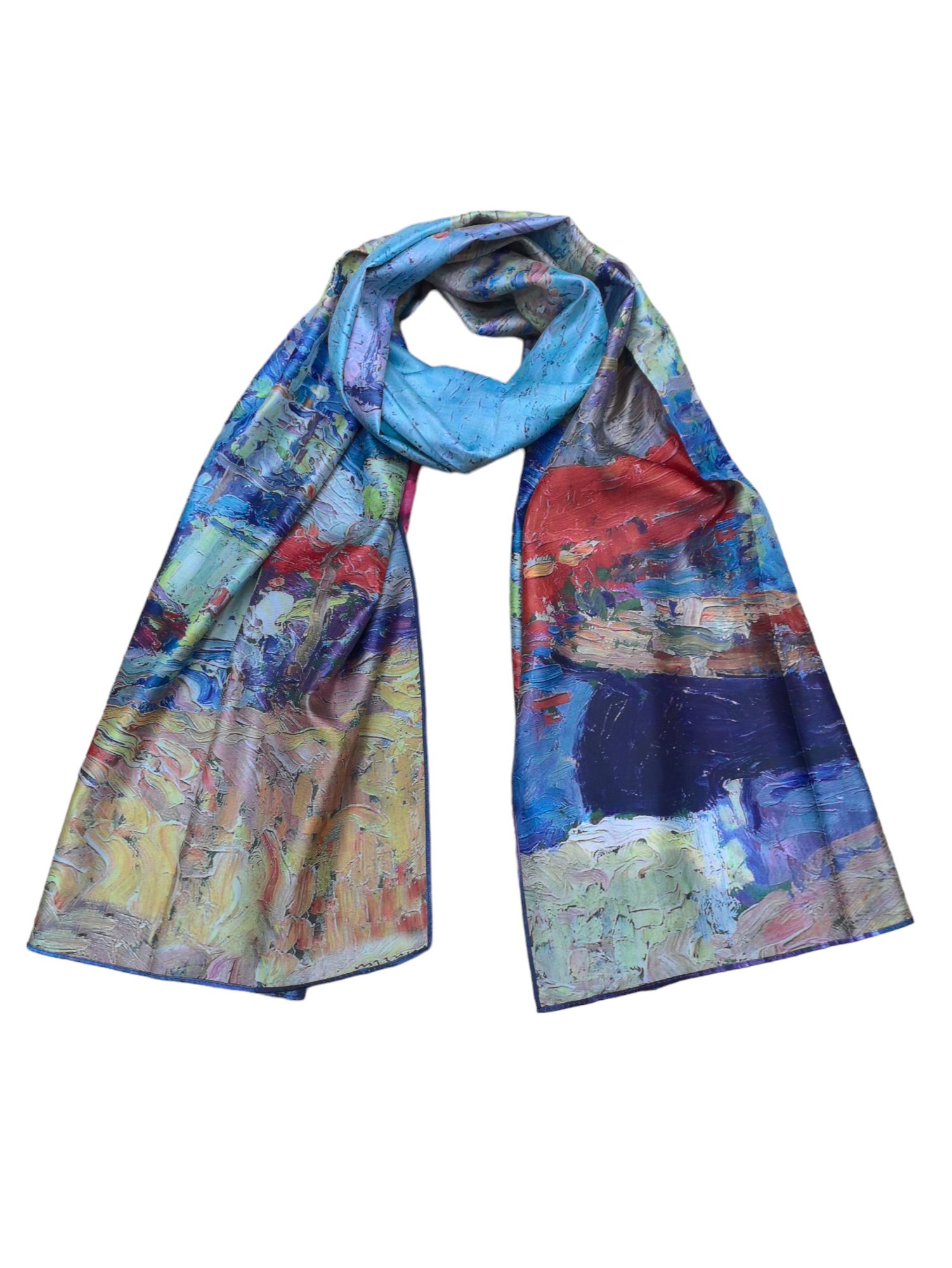 Foulards châle peinture à l'huile double face (x4)#27