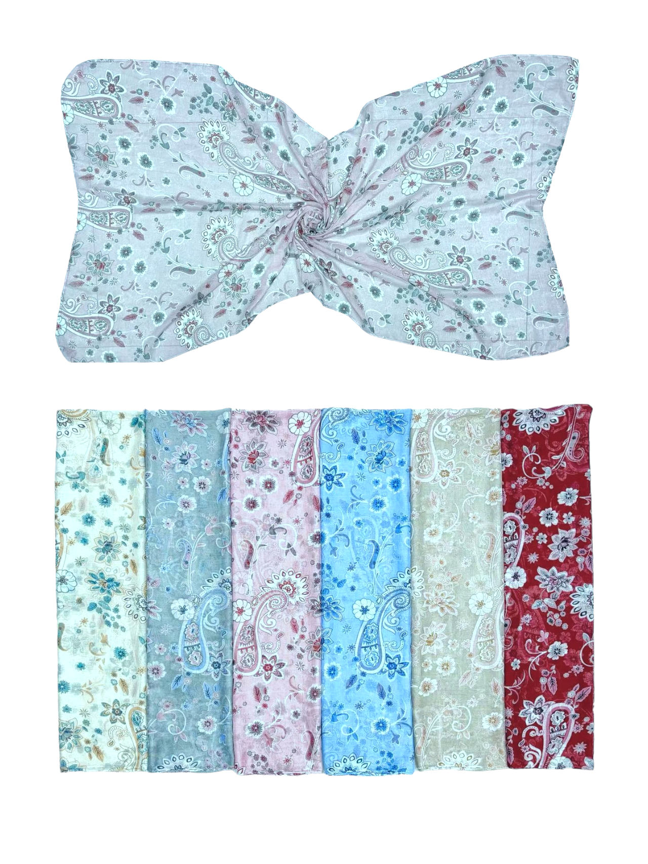 Foulards femme motif paisley (x12)#9