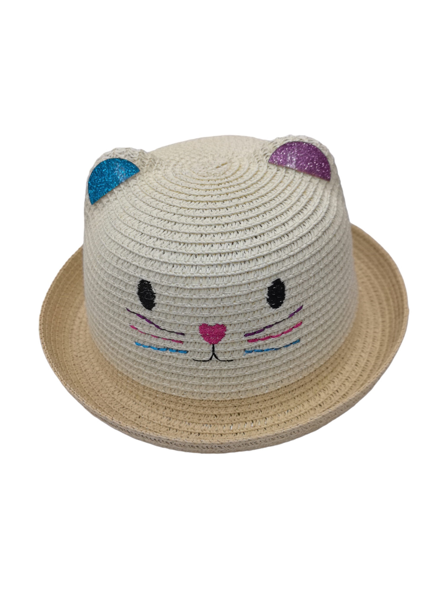 Chapeau enfant décor tête de chat (x12)#4