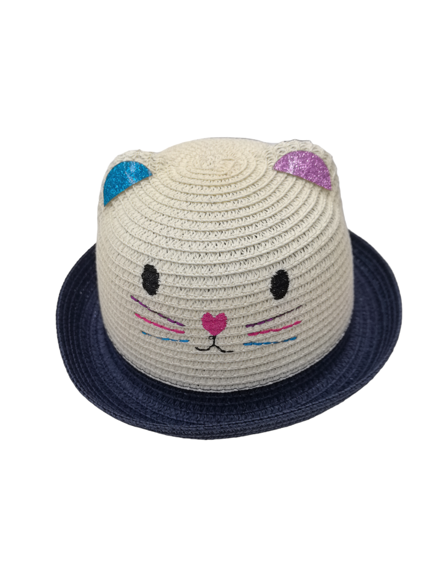 Chapeau enfant décor tête de chat (x12)#4