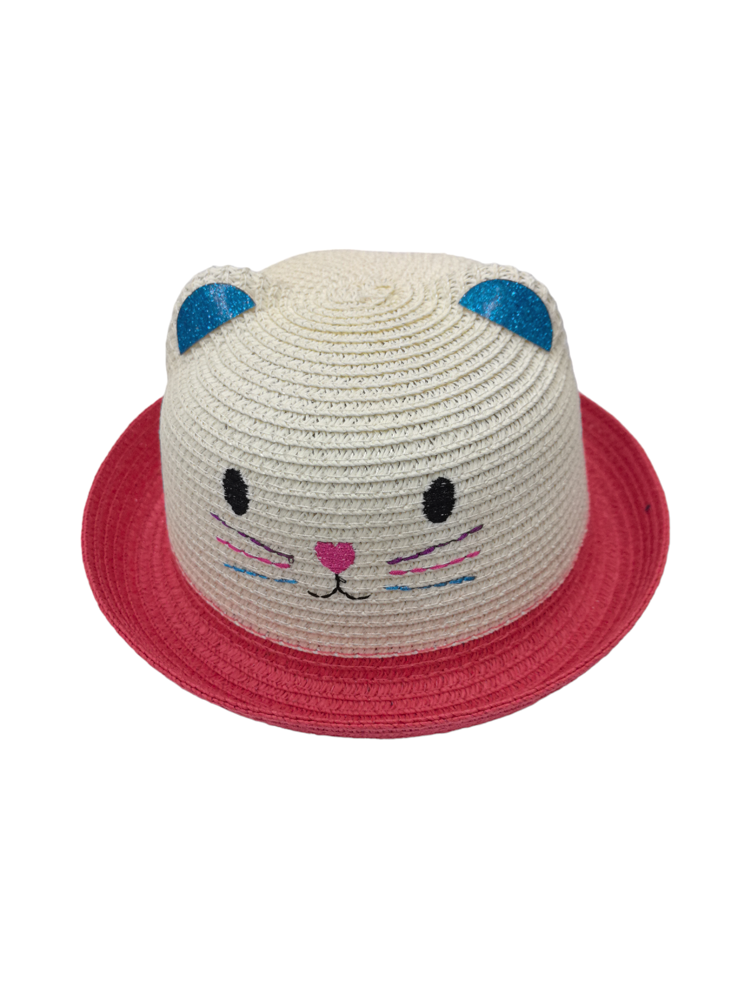 Chapeau enfant décor tête de chat (x12)