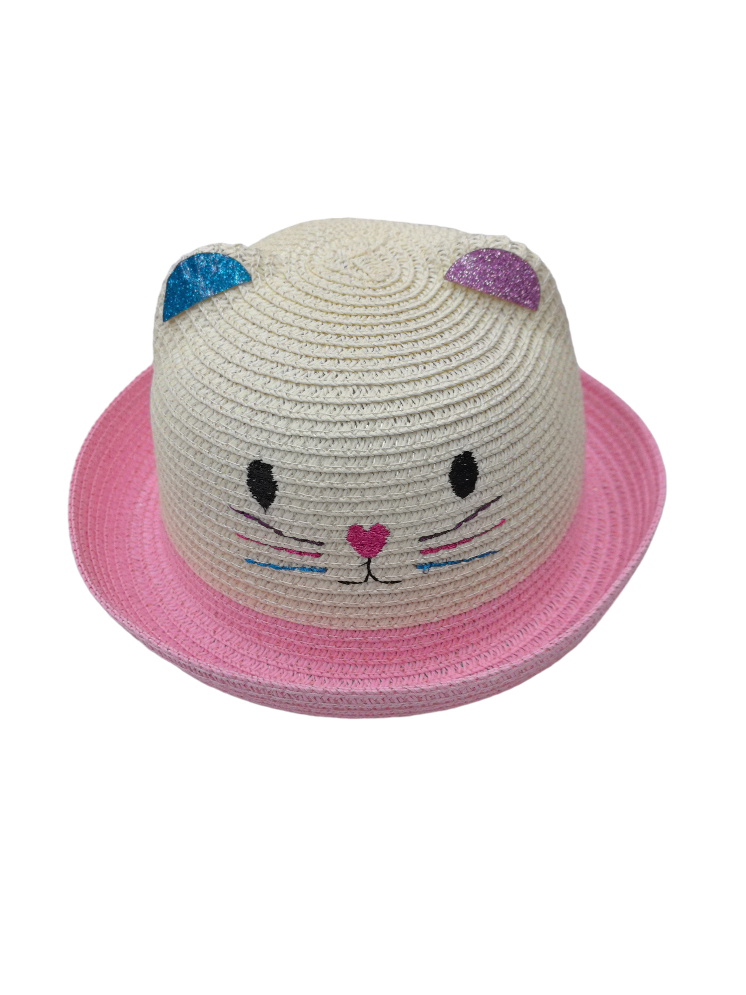 Chapeau enfant décor tête de chat (x12)#4