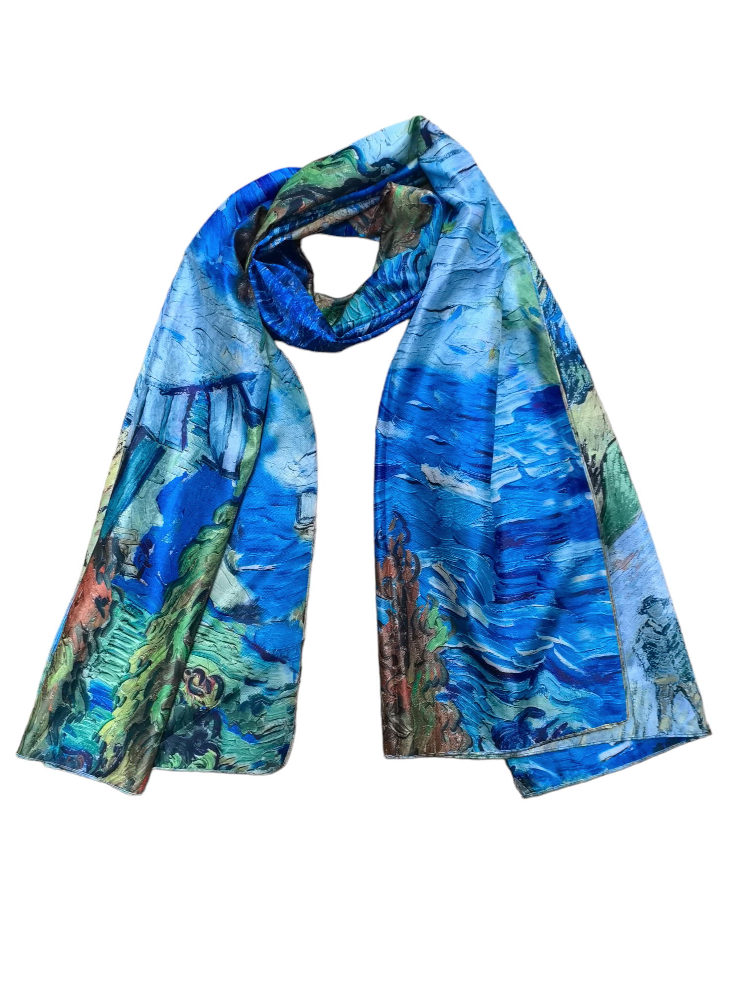 Foulards châle peinture à l'huile double face (x4)#14