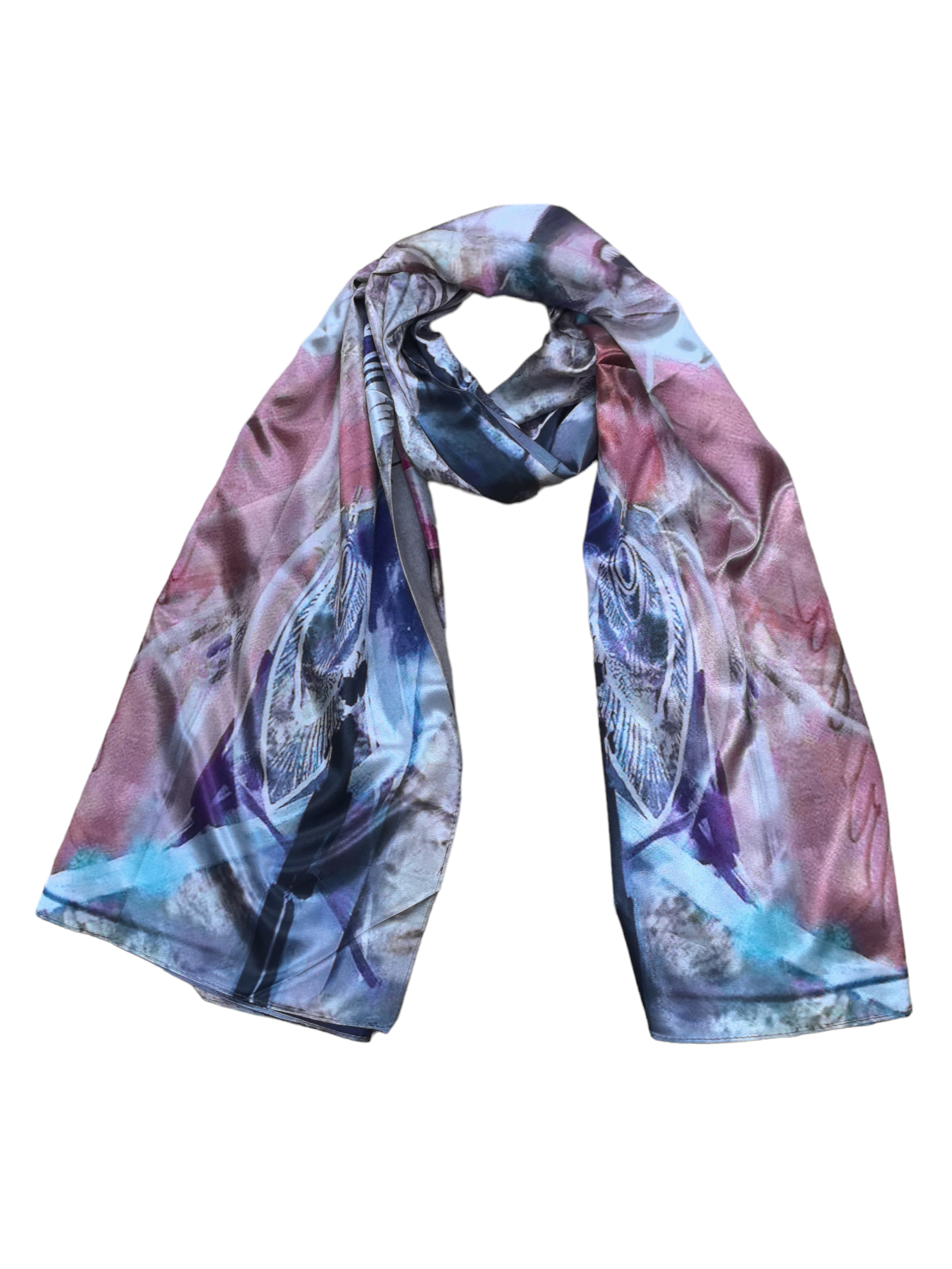 Foulards châle peinture à l'huile double face (x4)#21