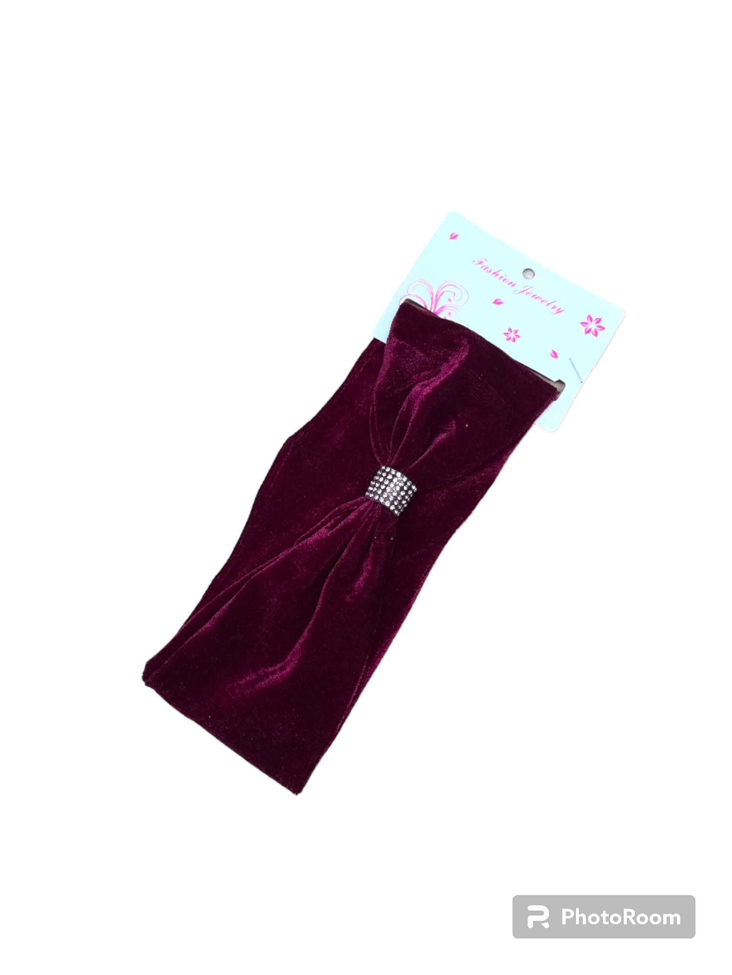 bandeau en velours avec stras (x12)