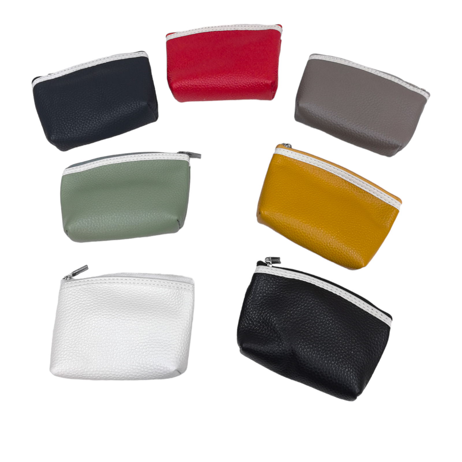 Porte-monnaie en cuir véritable (x12) #5011