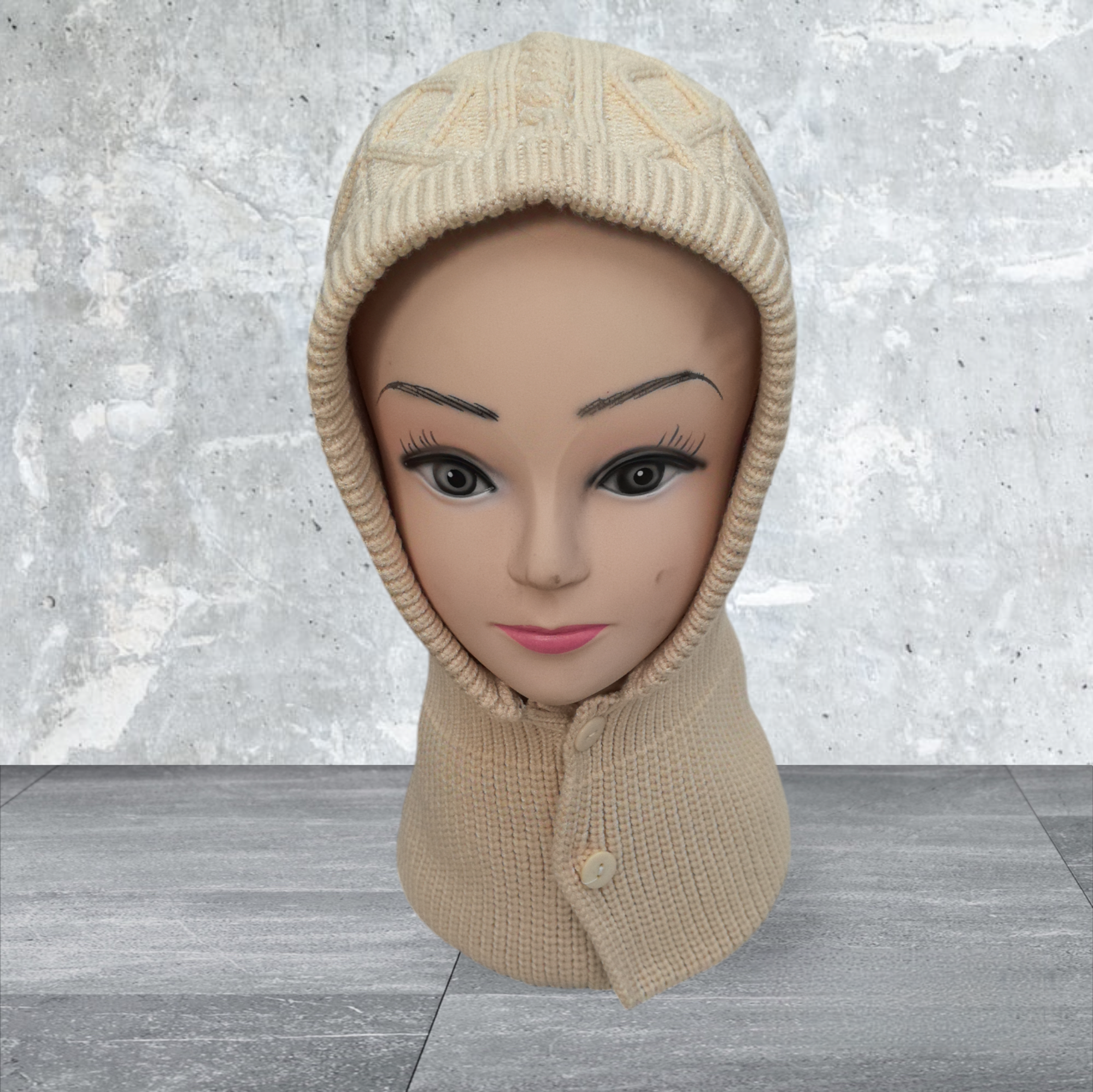 bonnet cagoule douce  écharpe chaude (x12)